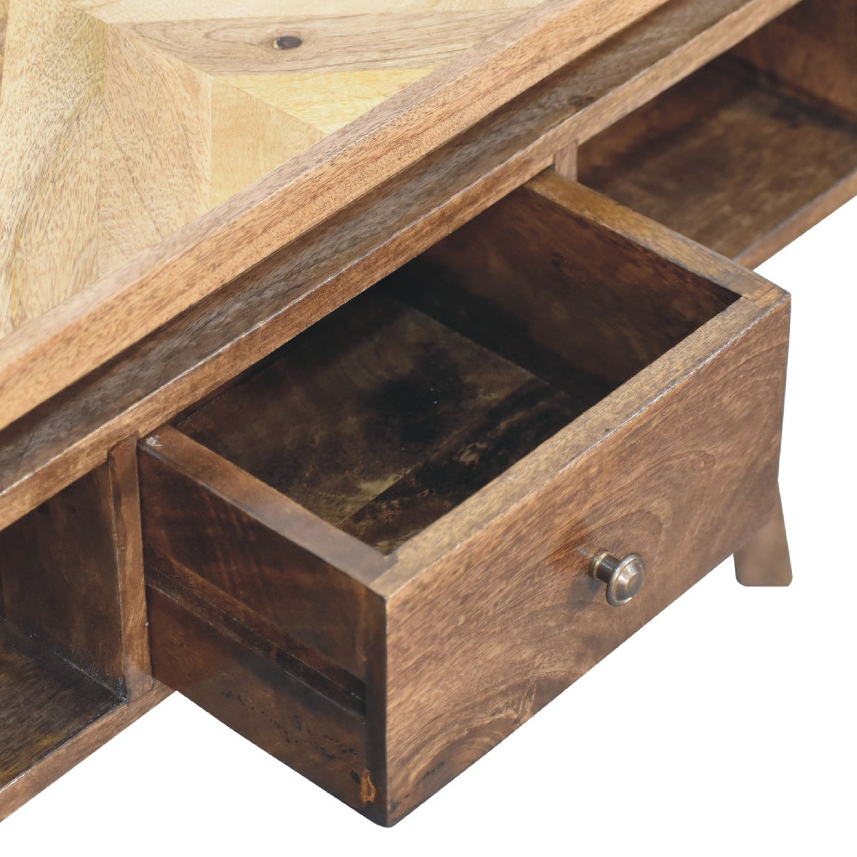 Solid Mango Wood Coffee Table With 2 Drawers - Granary