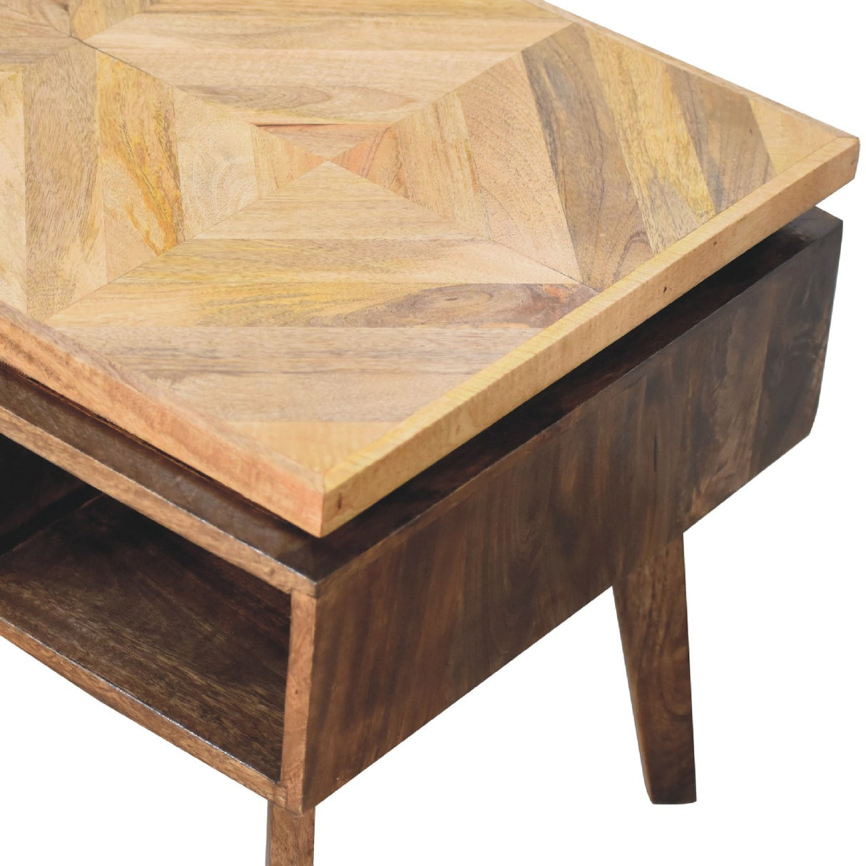 Solid Mango Wood Coffee Table With 2 Drawers - Granary