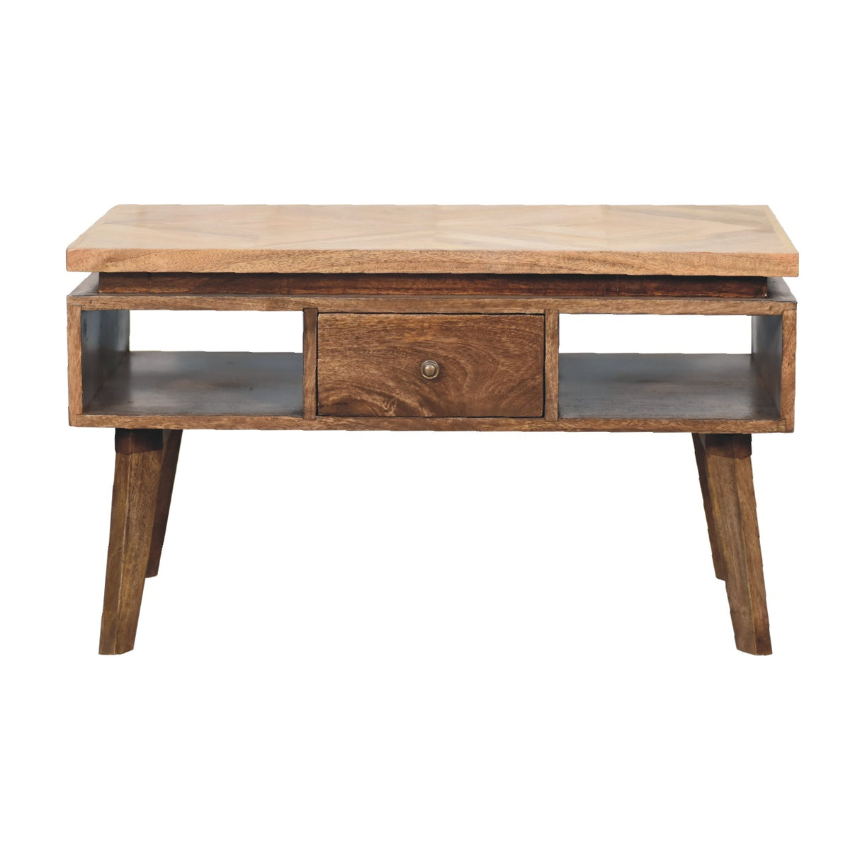 Solid Mango Wood Coffee Table With 2 Drawers - Granary