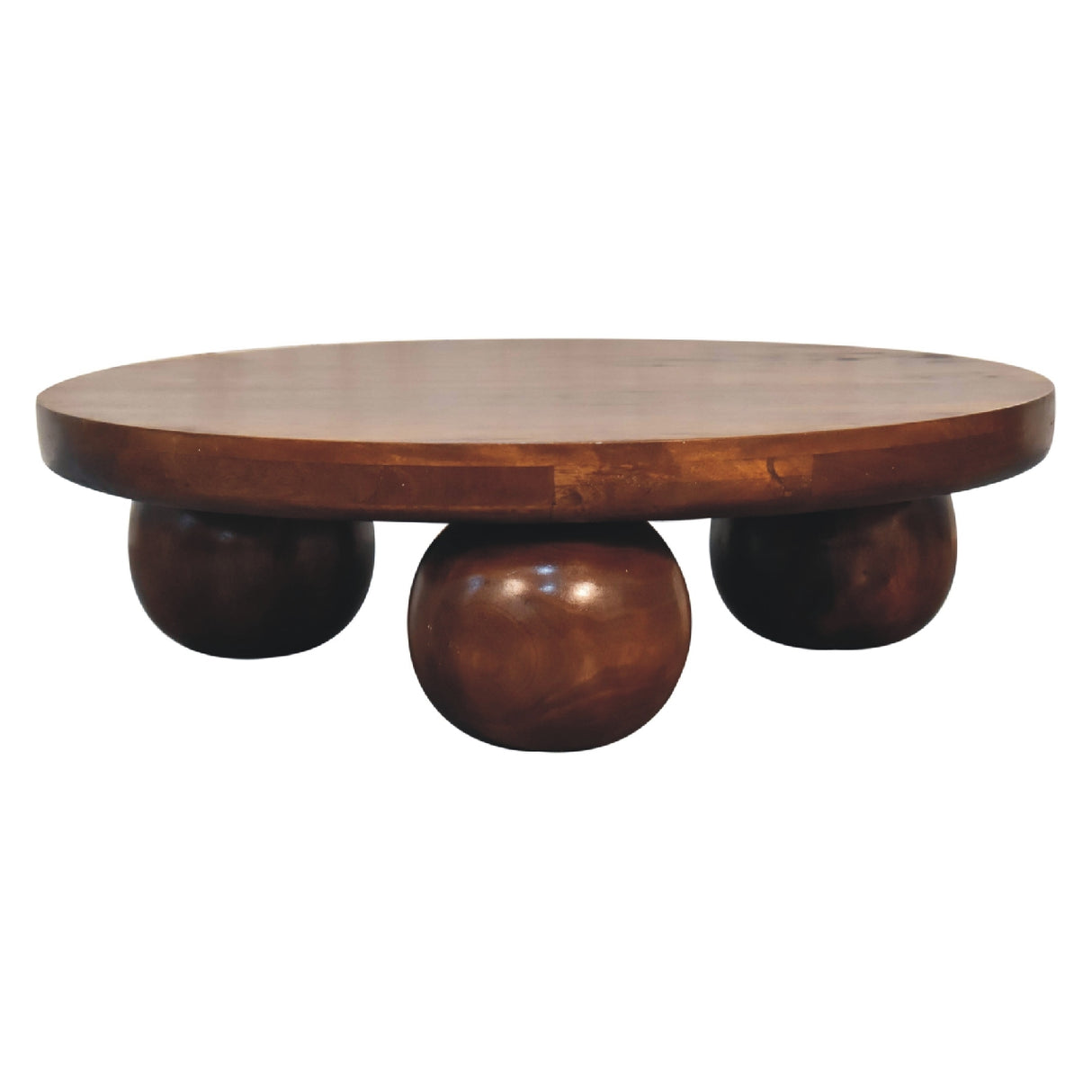 Solid Mango Wood Coffee Table Central Ball - Birmingham