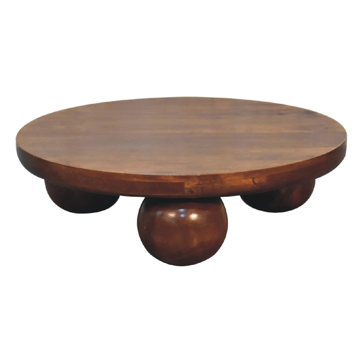 Solid Mango Wood Coffee Table Central Ball - Birmingham