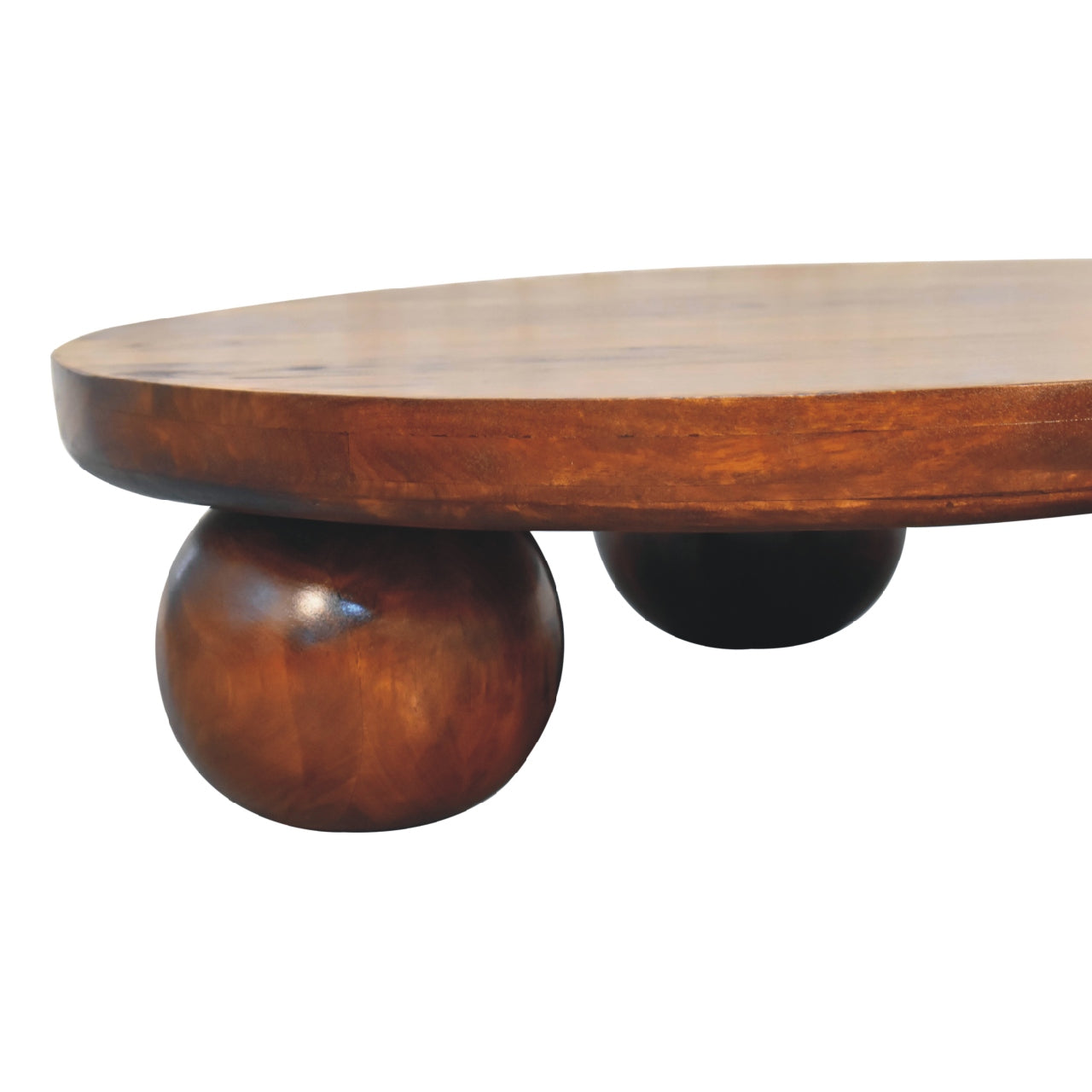 Solid Mango Wood Coffee Table Central Ball - Birmingham