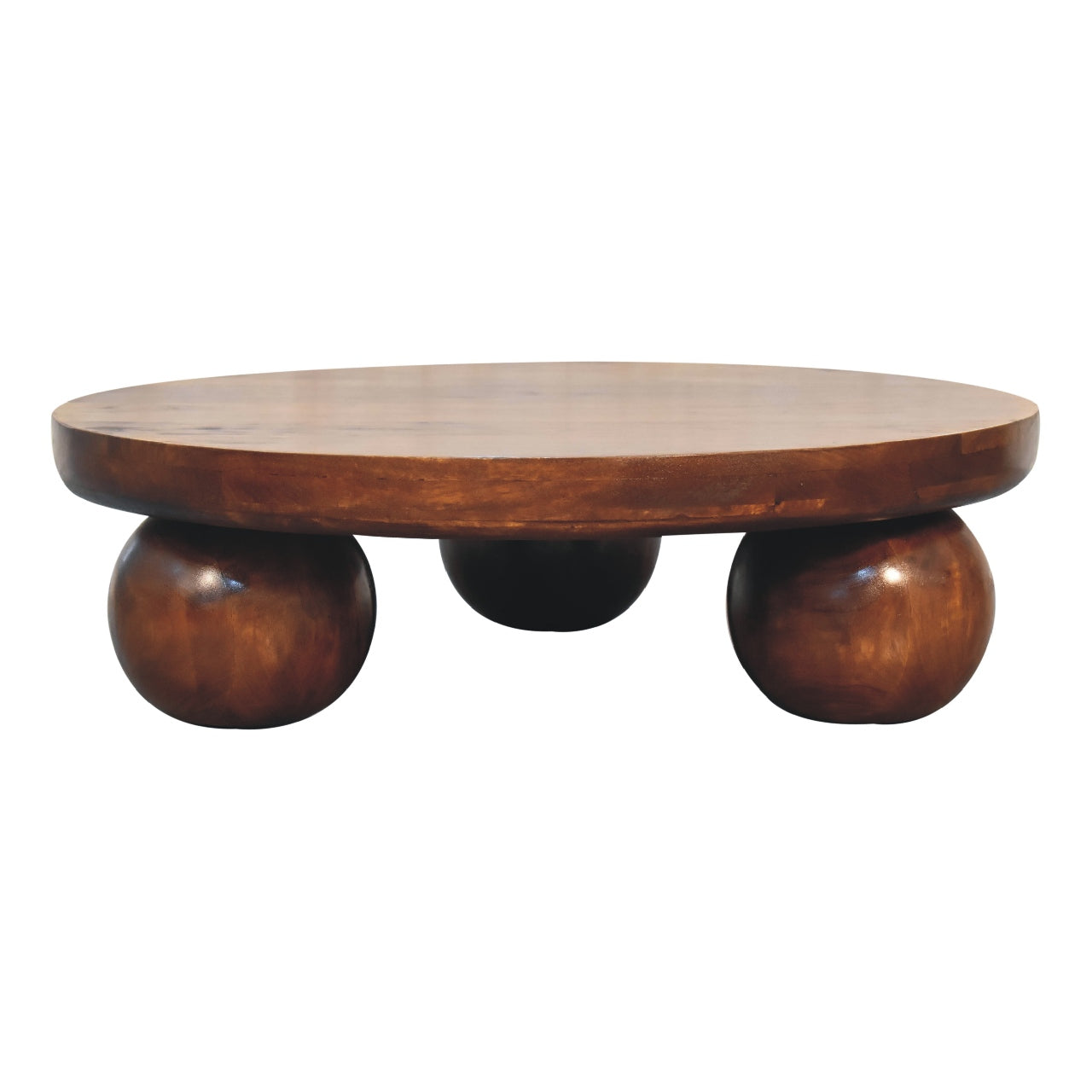 Solid Mango Wood Coffee Table Central Ball - Birmingham