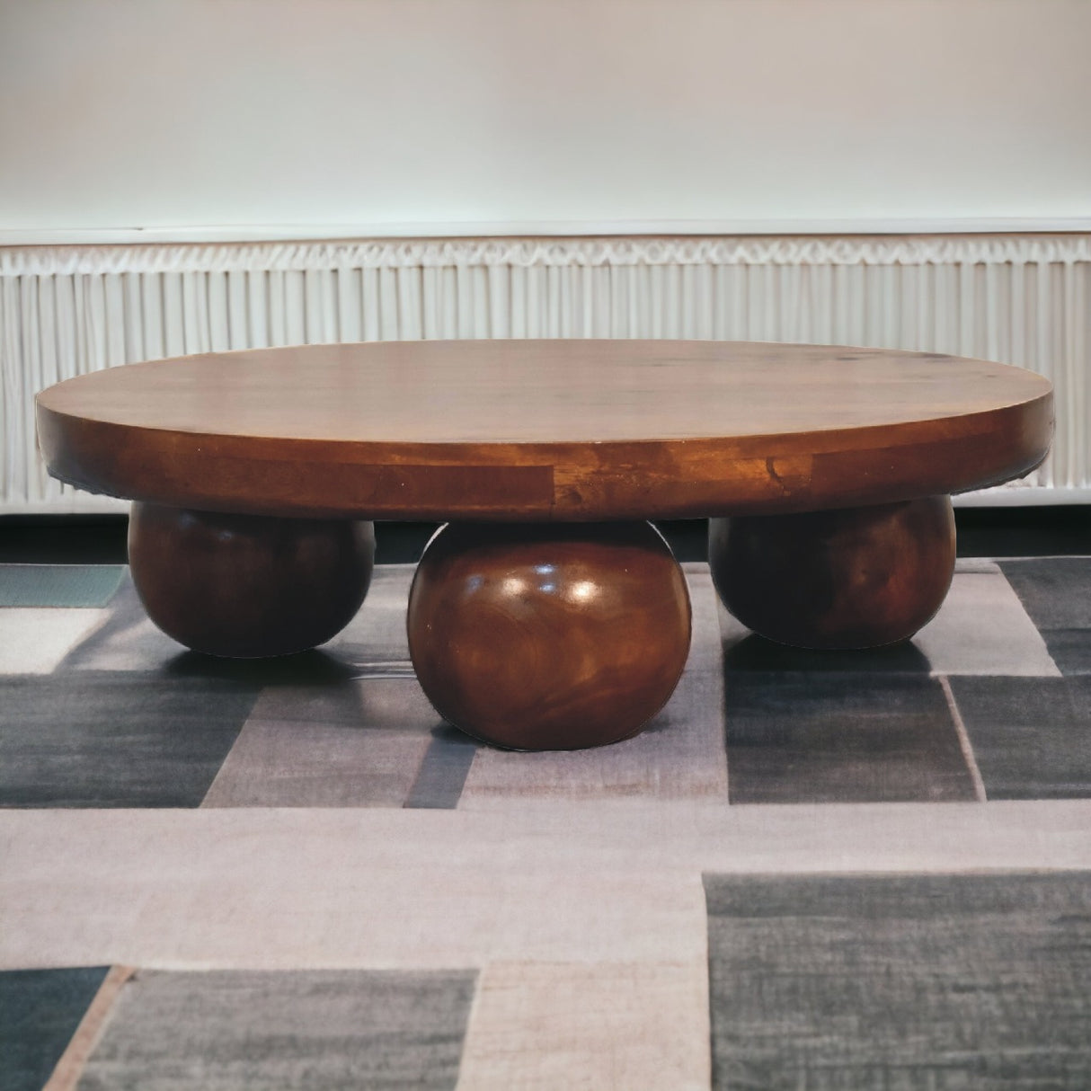Solid Mango Wood Coffee Table Central Ball - Birmingham