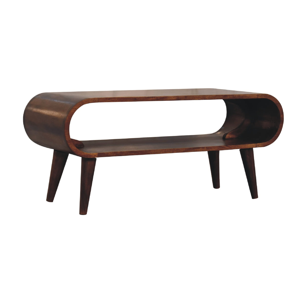 Solid Mango Wood Coffee Table in Nordic Style - Amaya