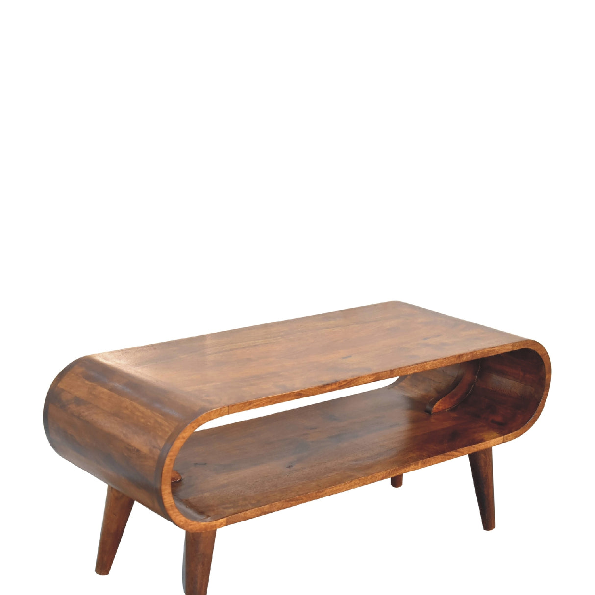 Solid Mango Wood Coffee Table in Nordic Style - Amaya