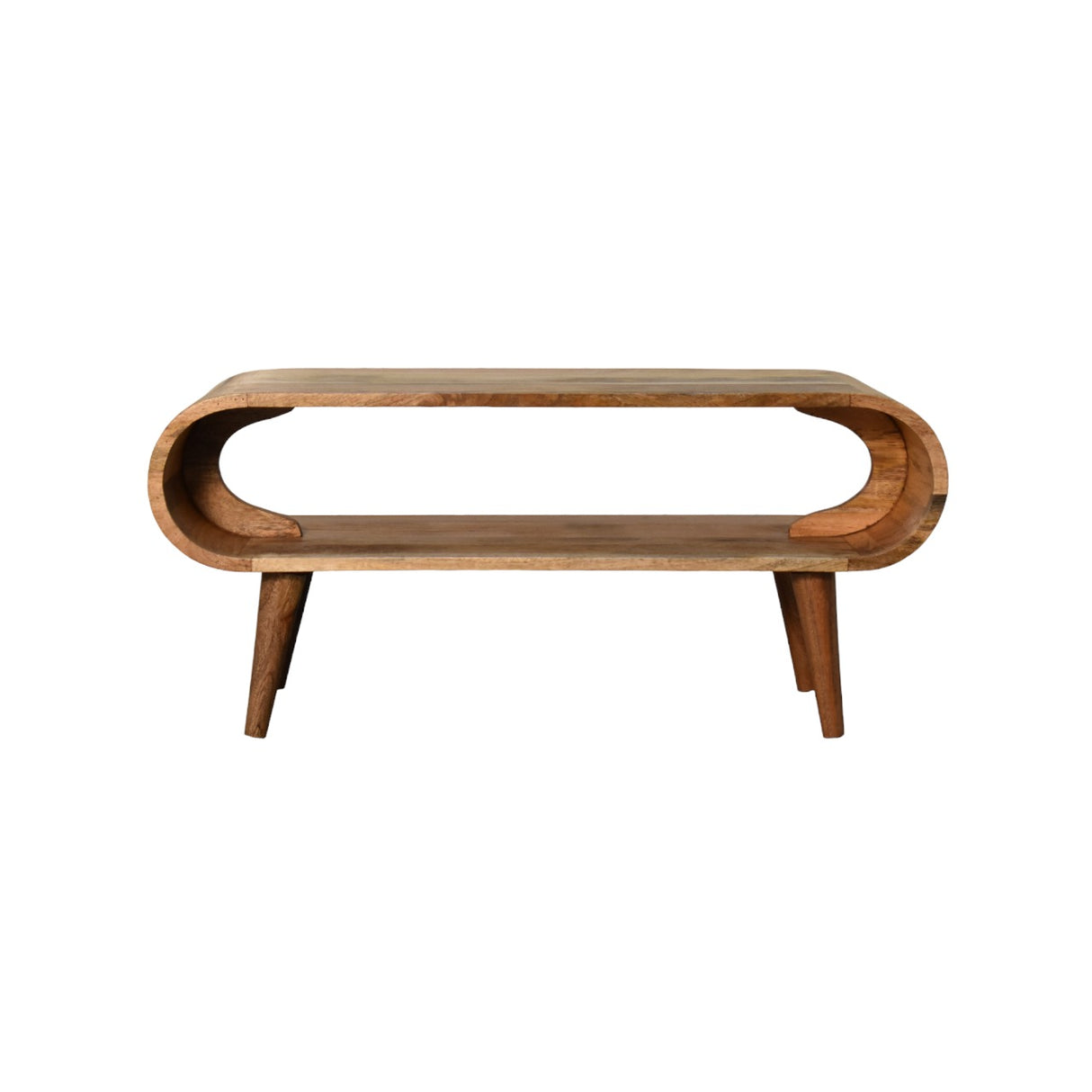 Solid Mango Wood Coffee Table in Nordic Style - Amaya