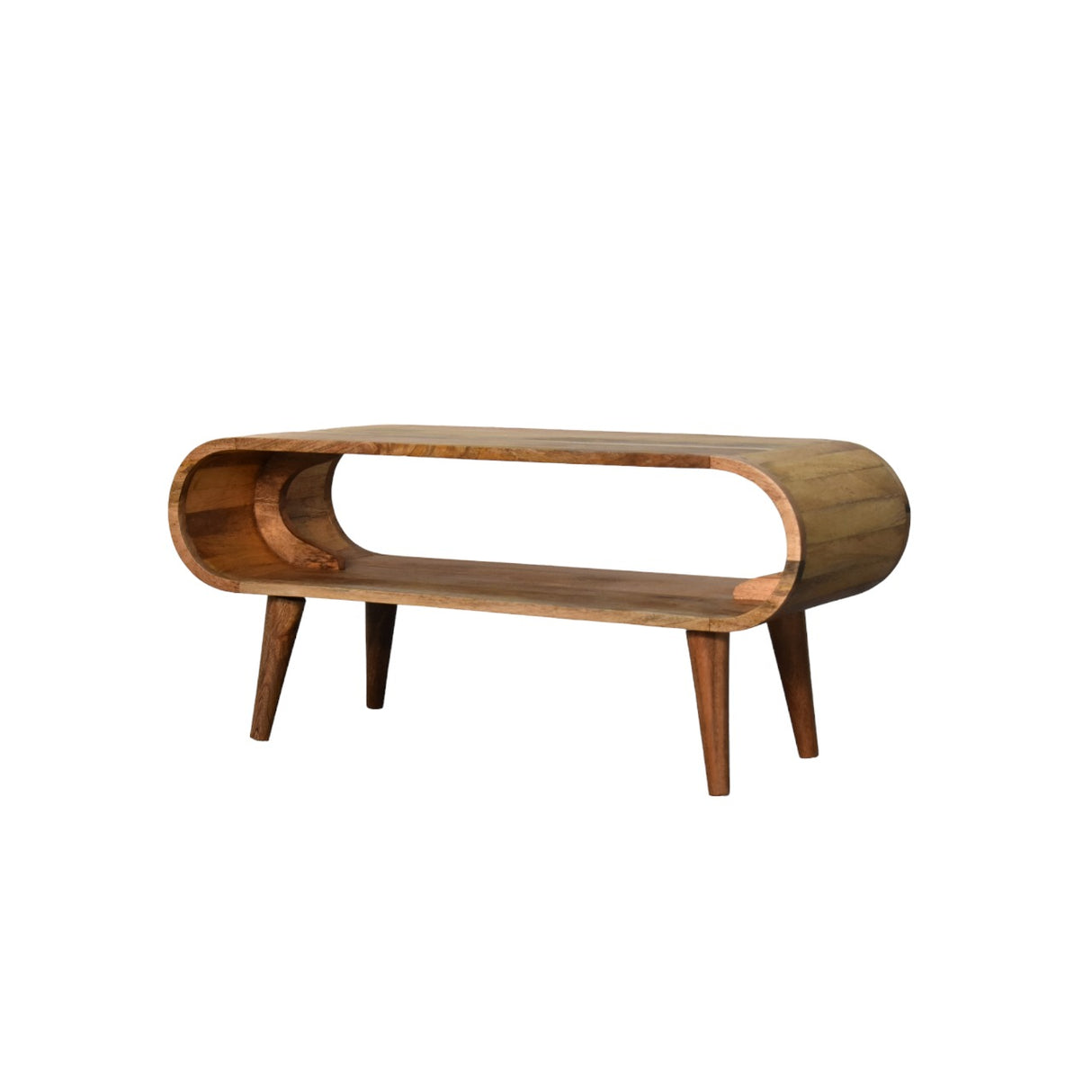 Solid Mango Wood Coffee Table in Nordic Style - Amaya