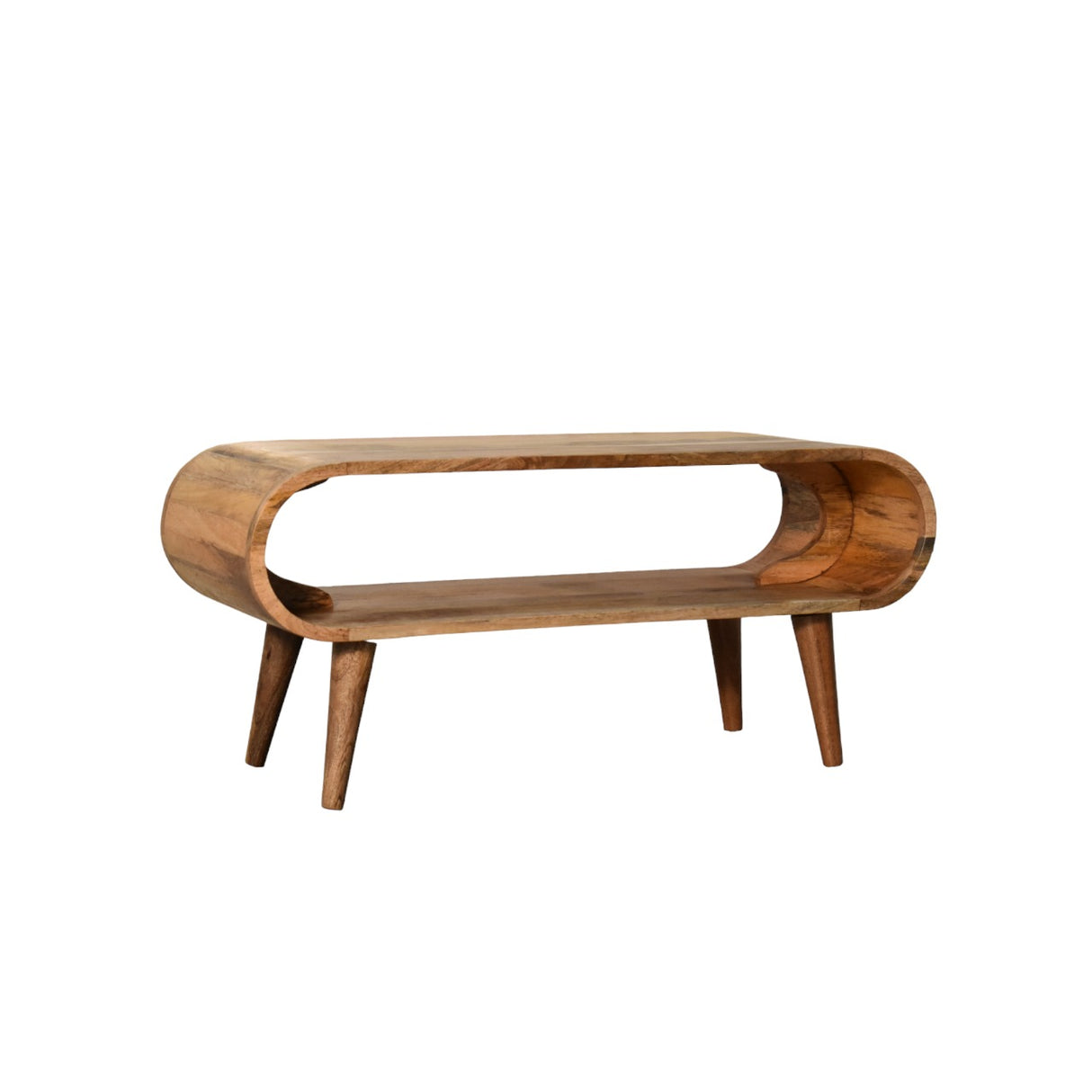 Solid Mango Wood Coffee Table in Nordic Style - Amaya