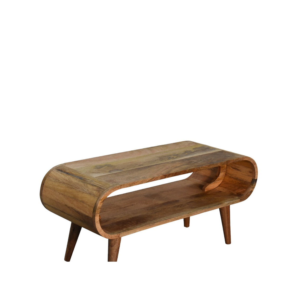 Solid Mango Wood Coffee Table in Nordic Style - Amaya