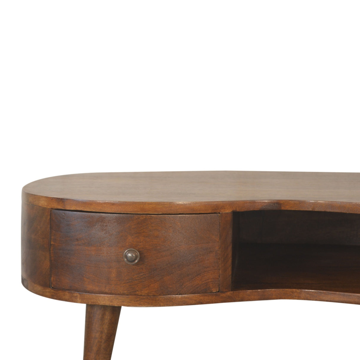 Solid Mango Wood Coffee Table in Wave Shape - Birmingham