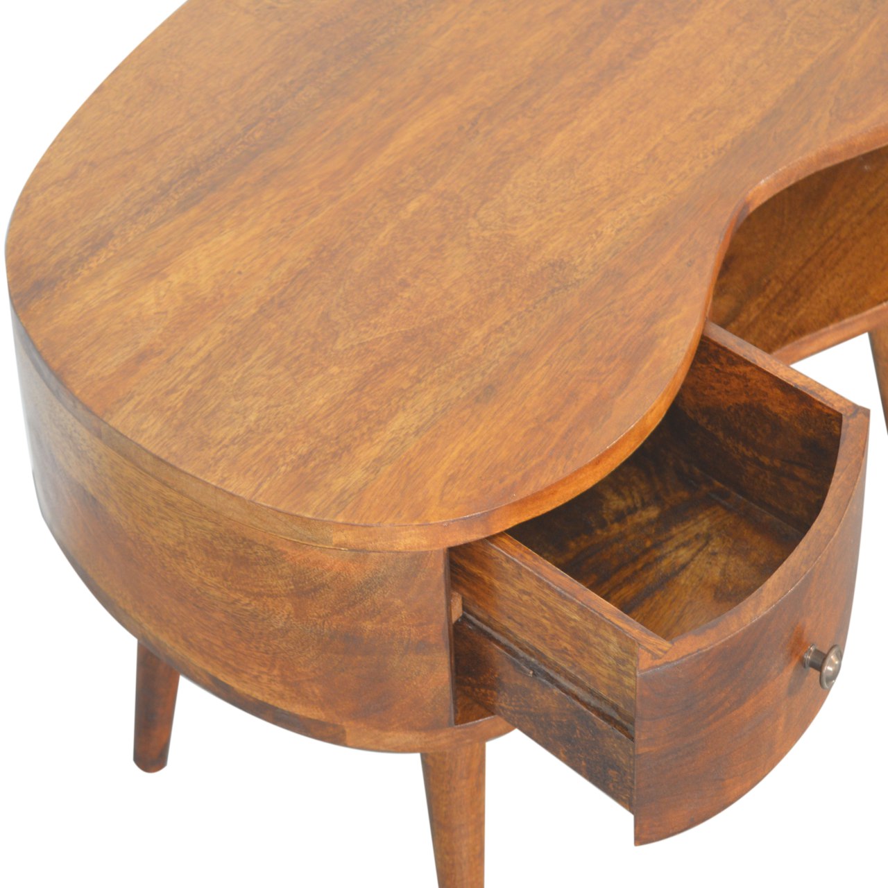 Solid Mango Wood Coffee Table in Wave Shape - Birmingham