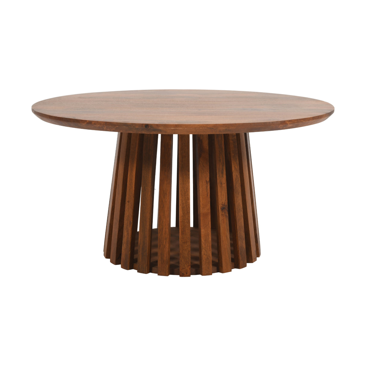 Solid Mango Wood Coffee Table Round - Inverley Designs