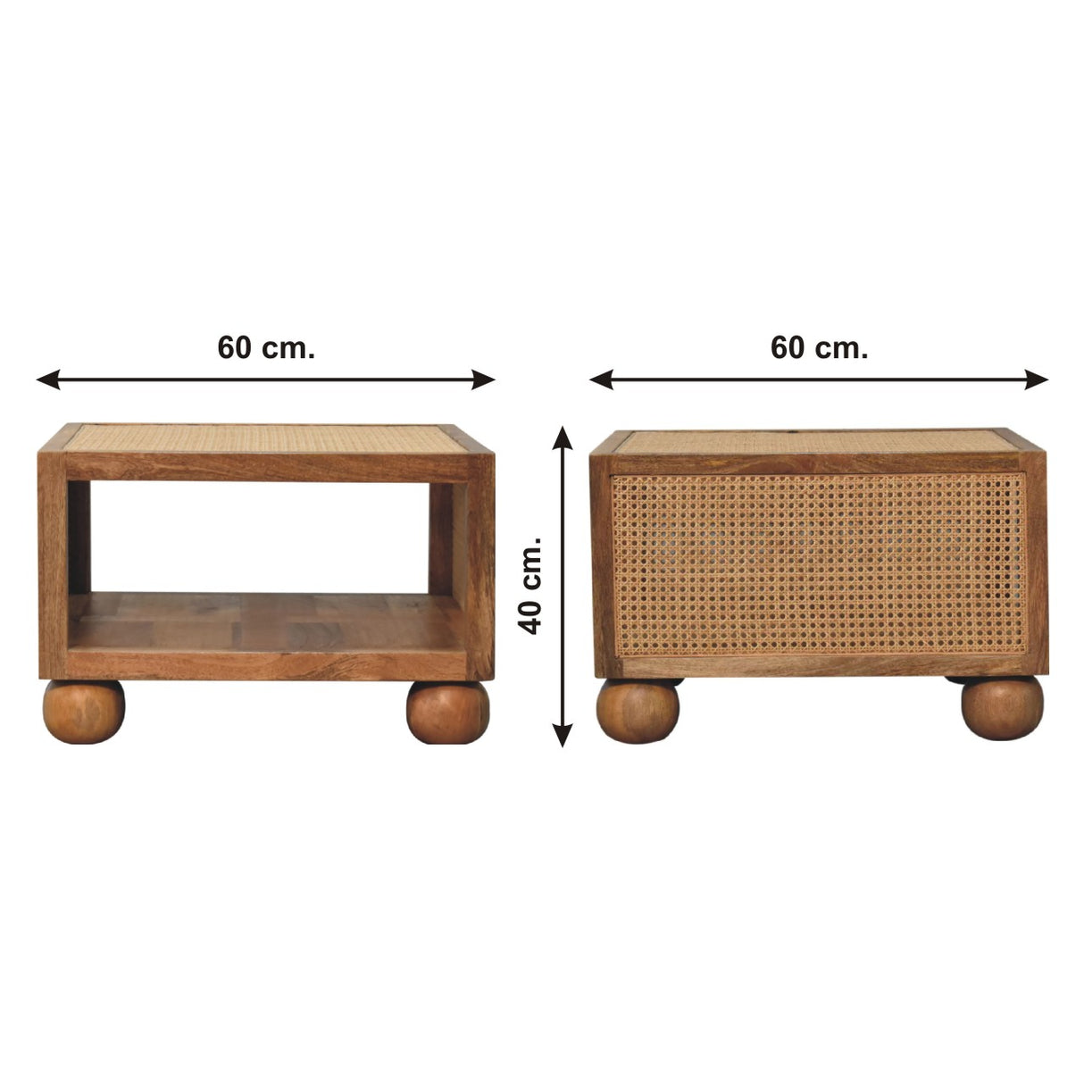 Solid Mango Wood Coffee Table Small - Larissa