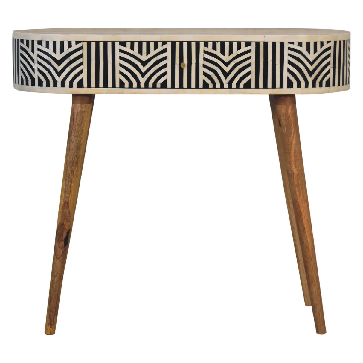 Solid Mango Wood Console Table With 1 Bone Inlay Front Drawer - Edessa