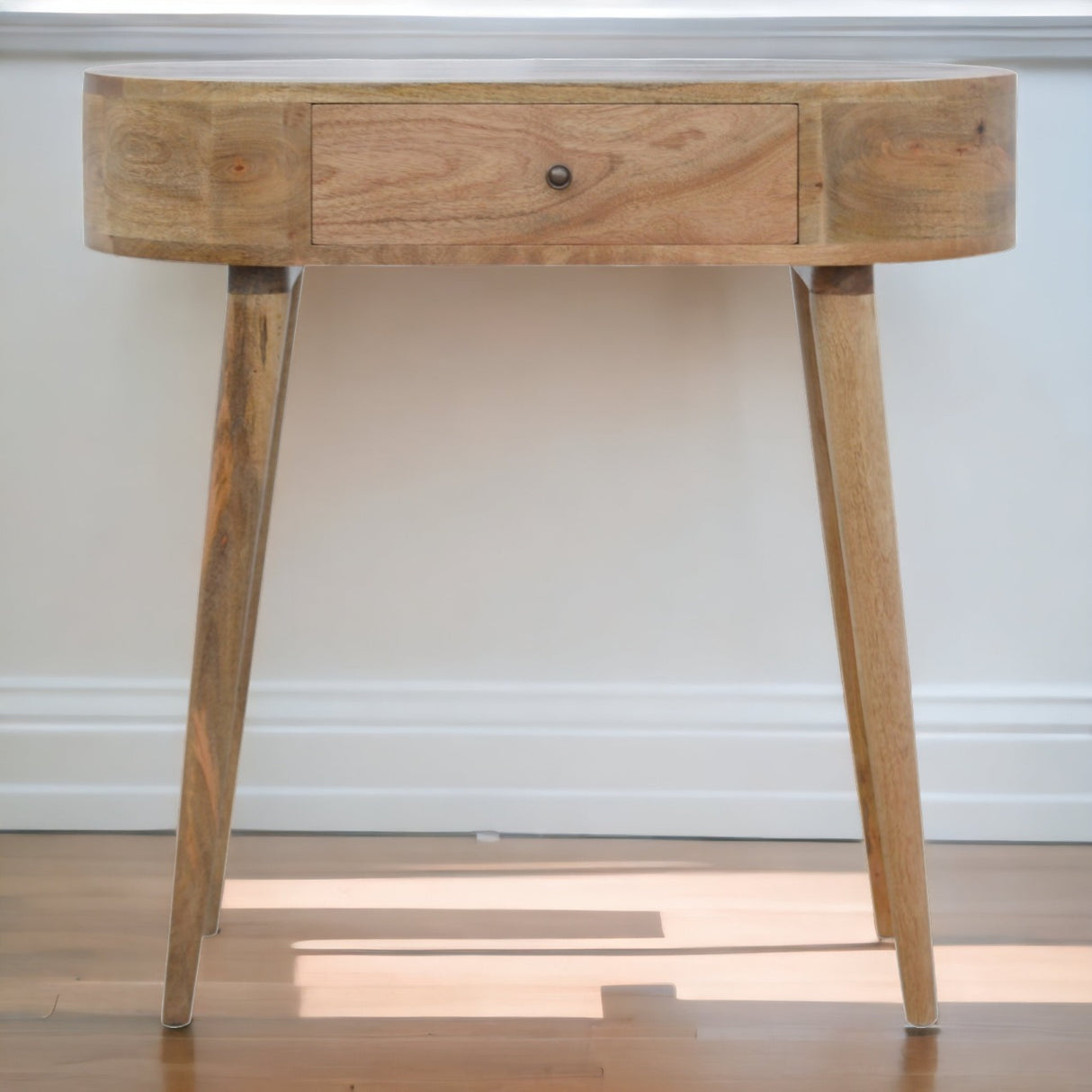 Solid Mango Wood Console Table With 1 Drawer - Albion