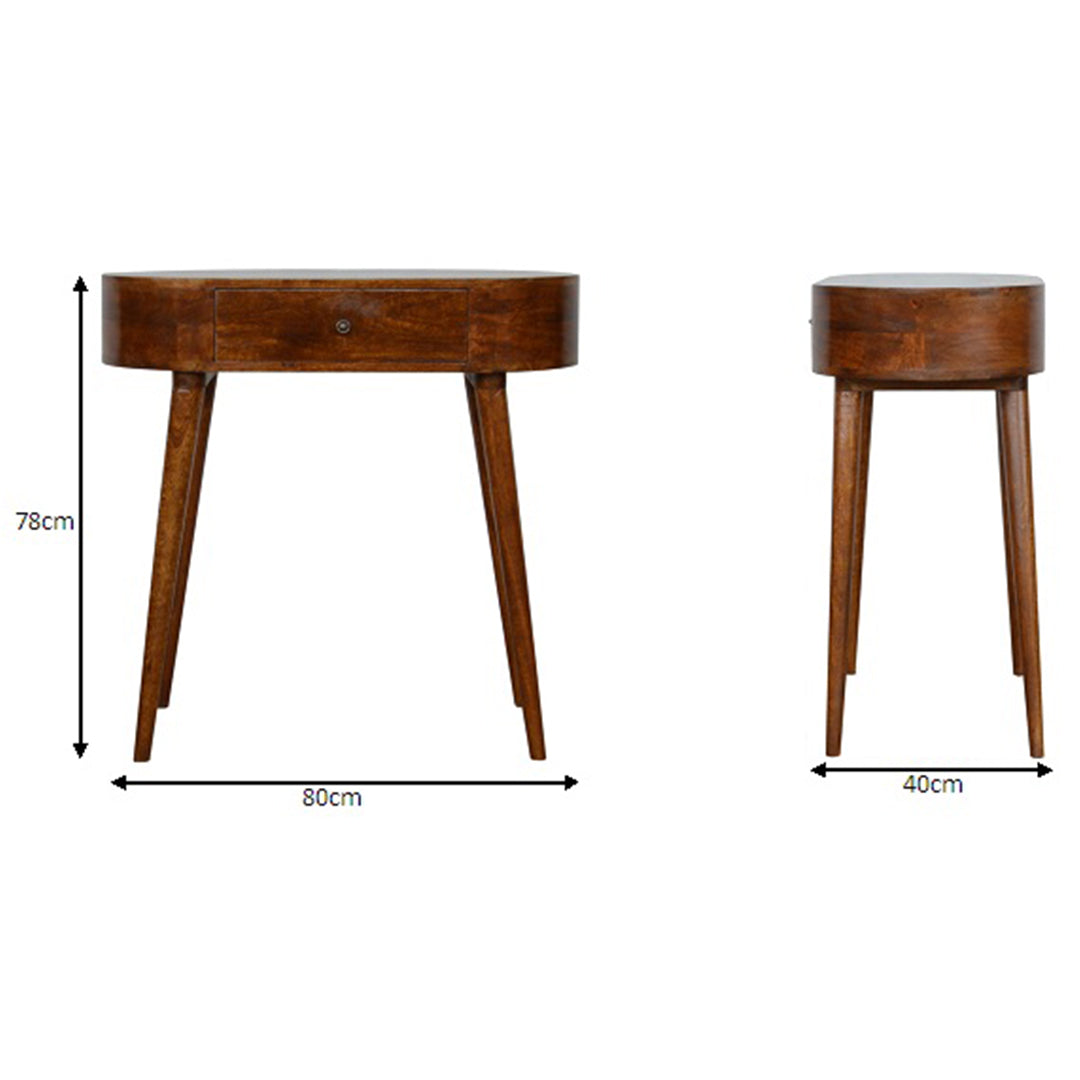 Solid Mango Wood Console Table With 1 Drawer - Albion