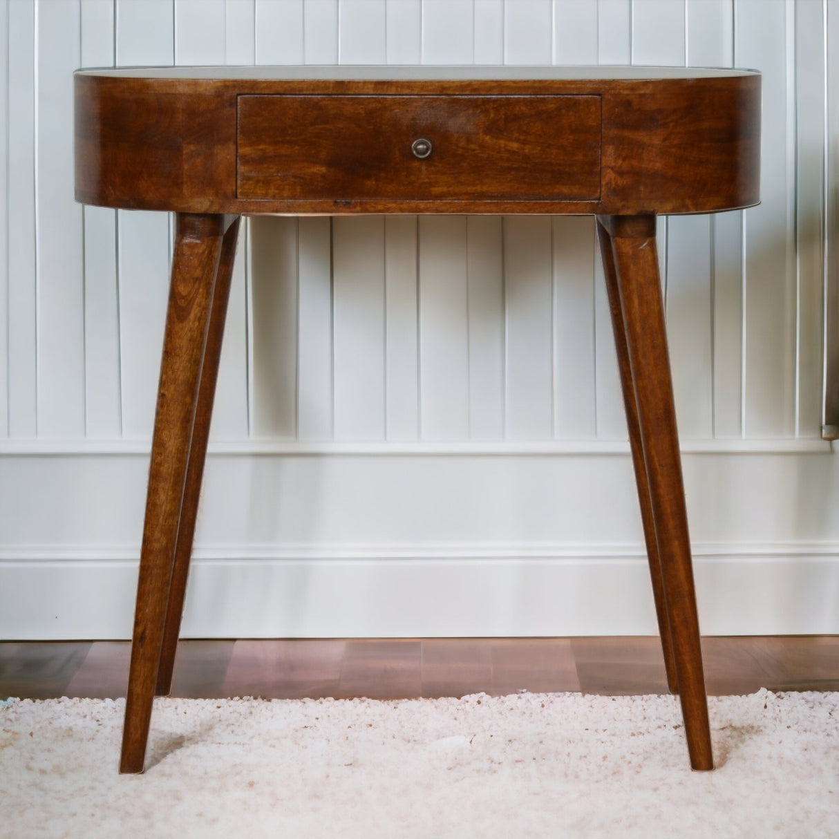 Solid Mango Wood Console Table With 1 Drawer - Albion