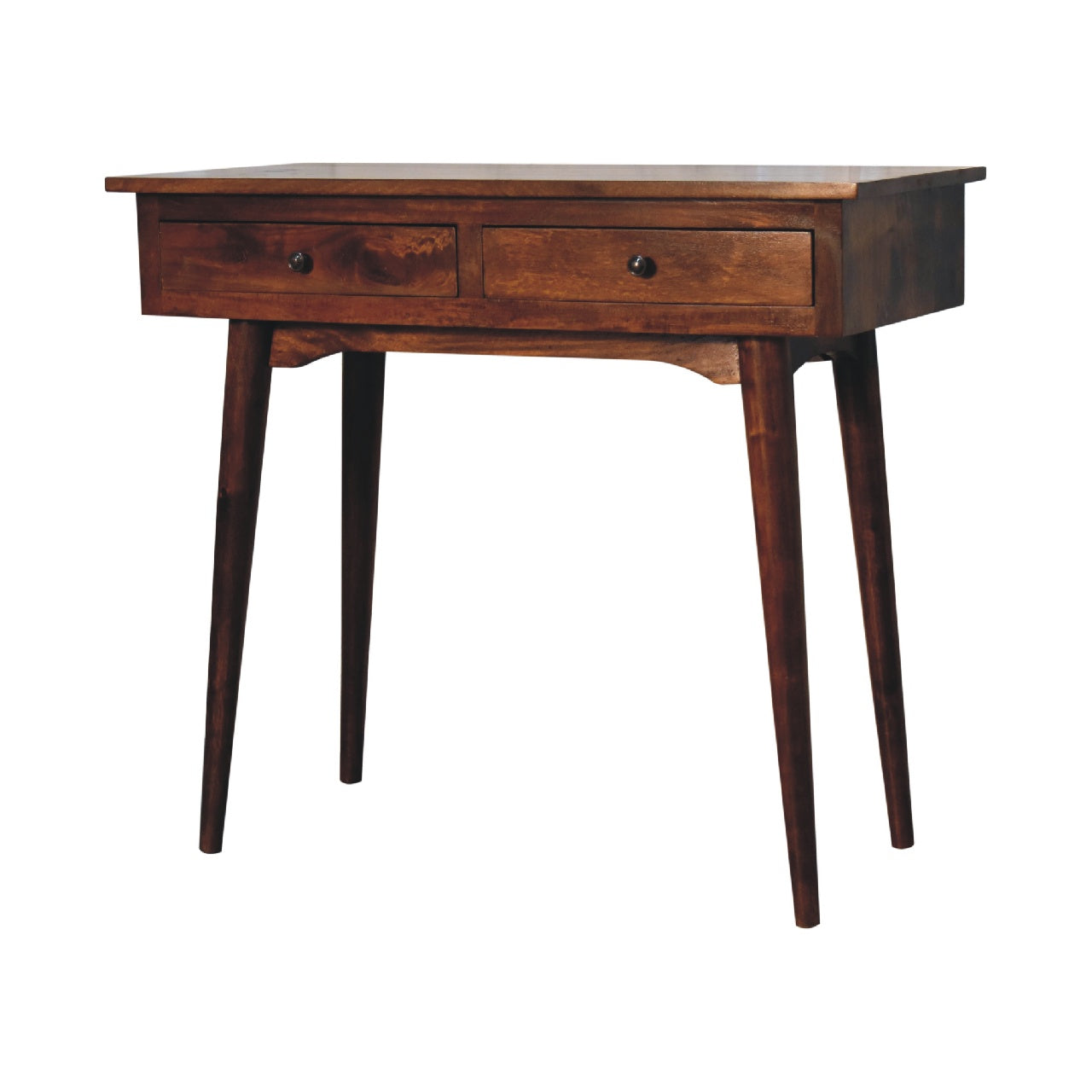 Solid Mango Wood Console Table With 2 Drawers - Birmingham