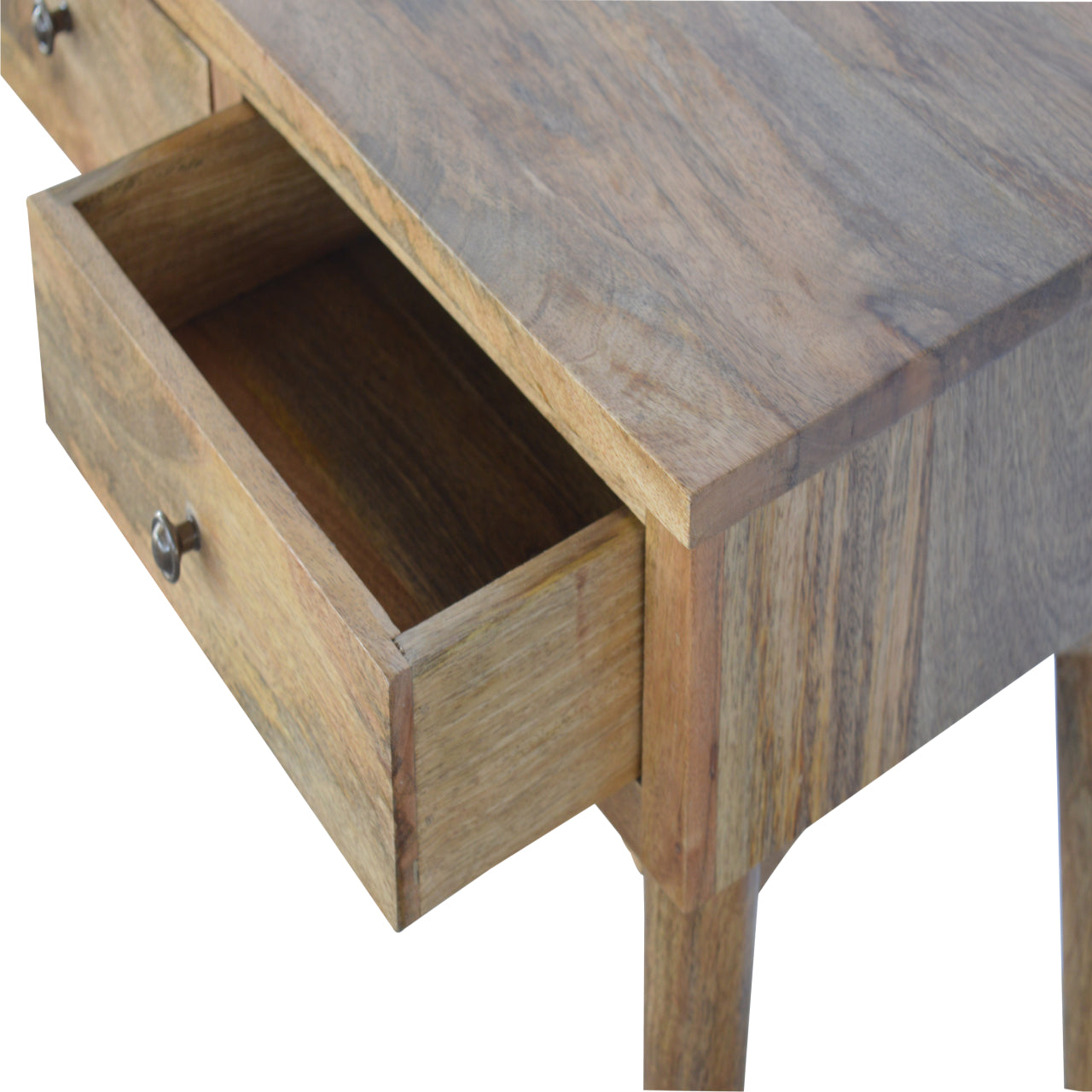 Solid Mango Wood Console Table With 3 Drawers - Lincoln