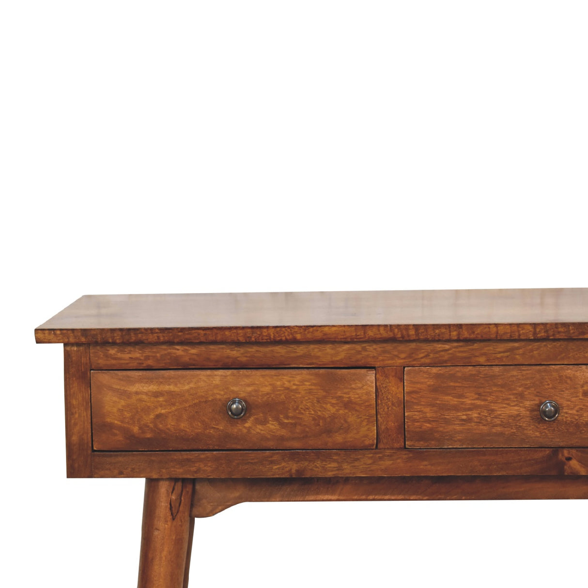 Solid Mango Wood Console Table With 3 Drawers - Lincoln