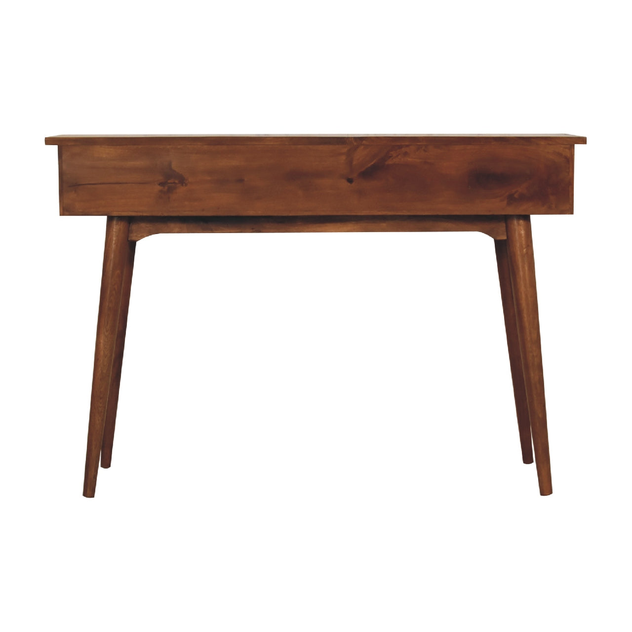 Solid Mango Wood Console Table With 3 Drawers - Lincoln