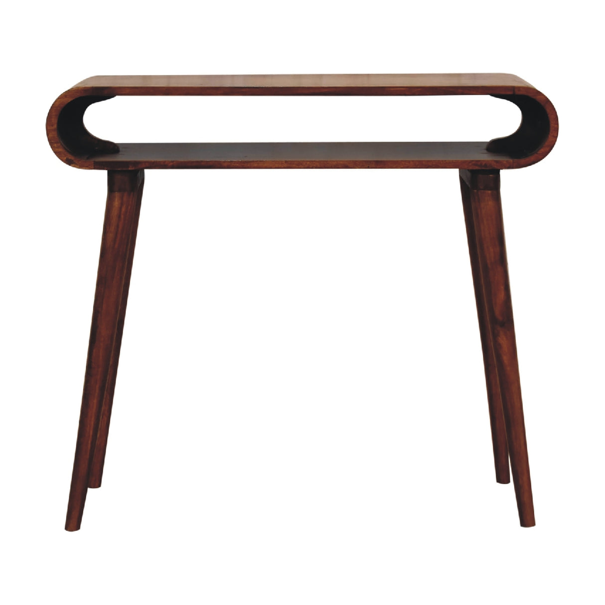 Solid Mango Wood Console Table in Nordic Style - Amaya