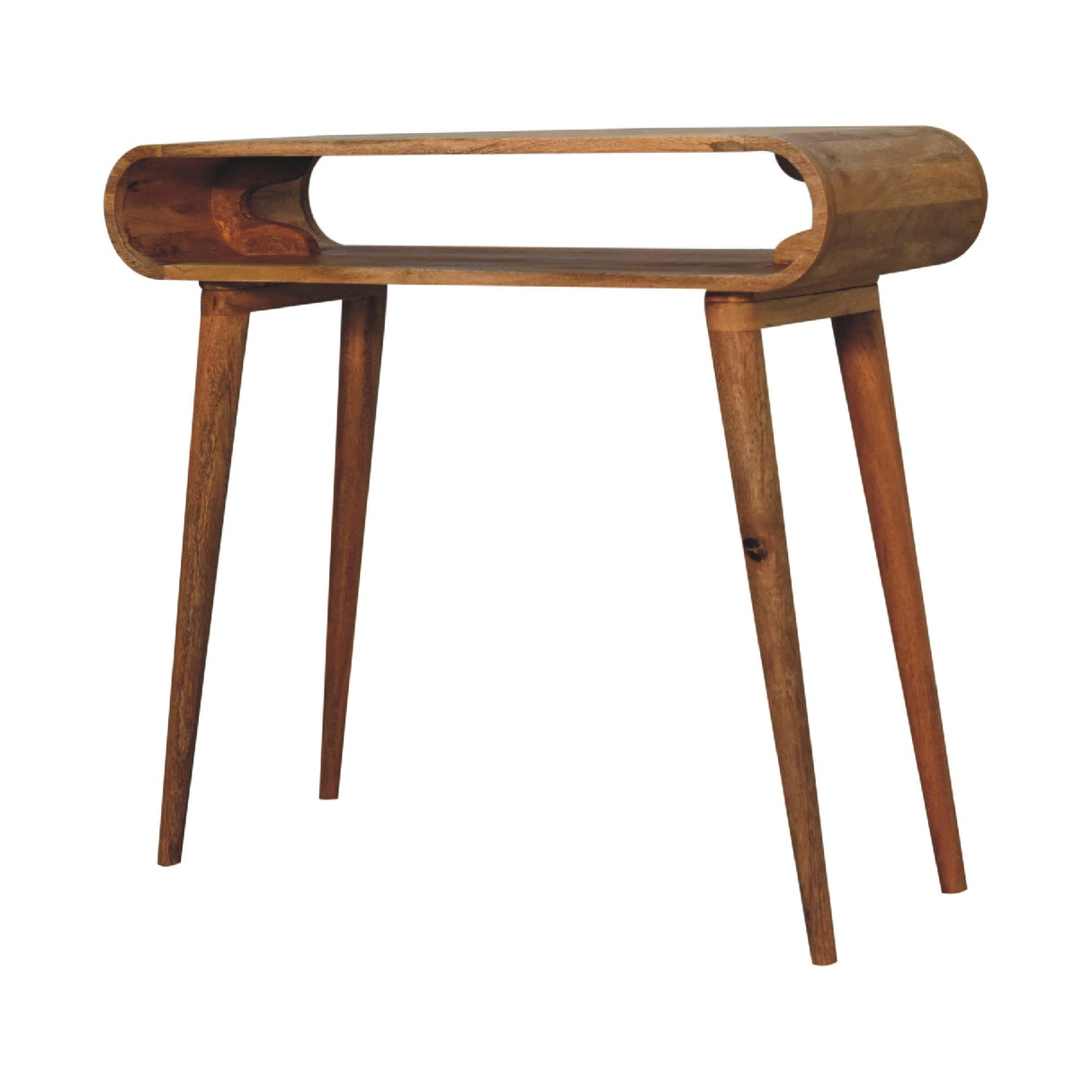 Solid Mango Wood Console Table in Nordic Style - Amaya