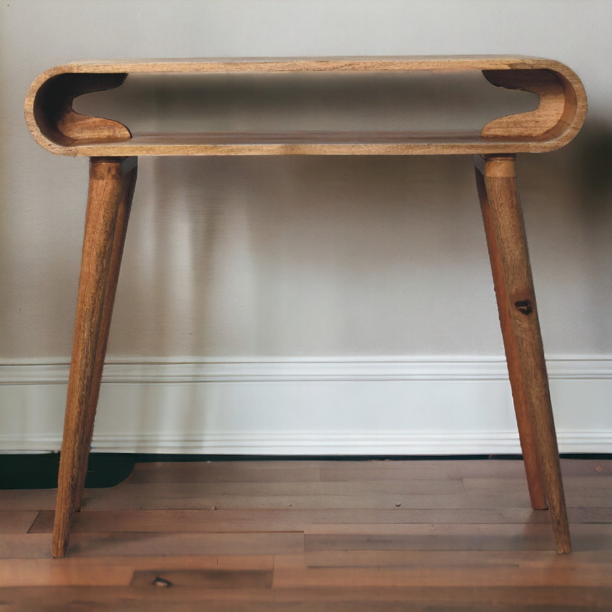 Solid Mango Wood Console Table in Nordic Style - Amaya
