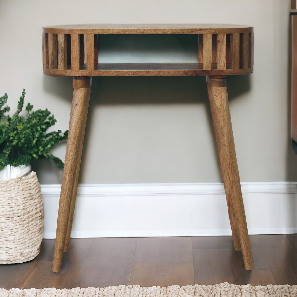 Solid Mango Wood Console Table Rectangular - Ariella