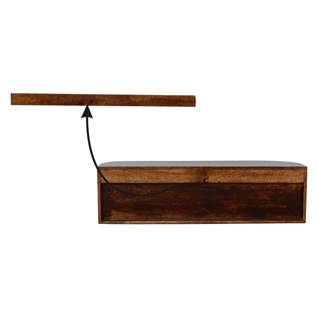Solid Mango Wood Console Table Wall Mounted With 2 Doors - Birmingham