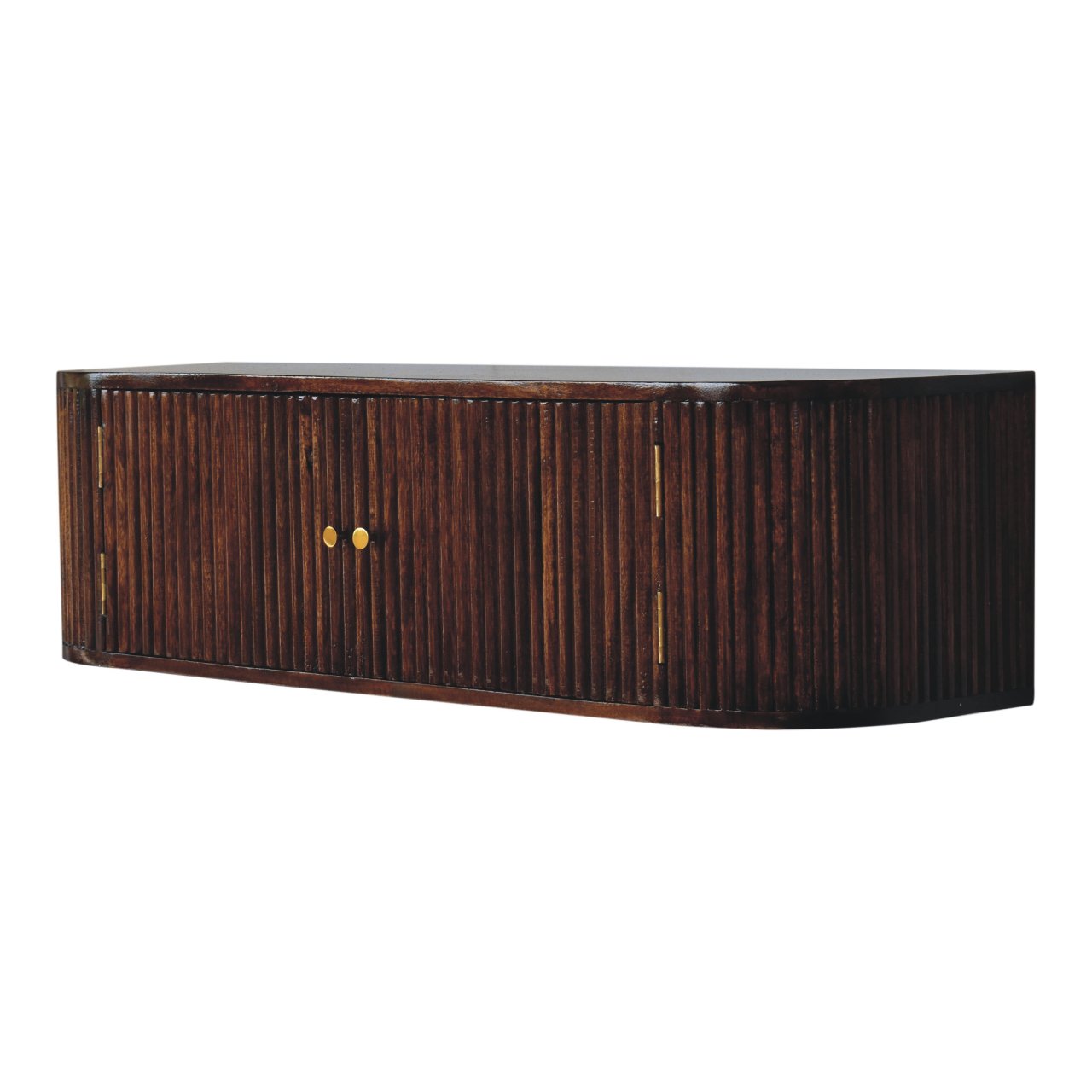 Solid Mango Wood Console Table Wall Mounted With 2 Doors - Birmingham