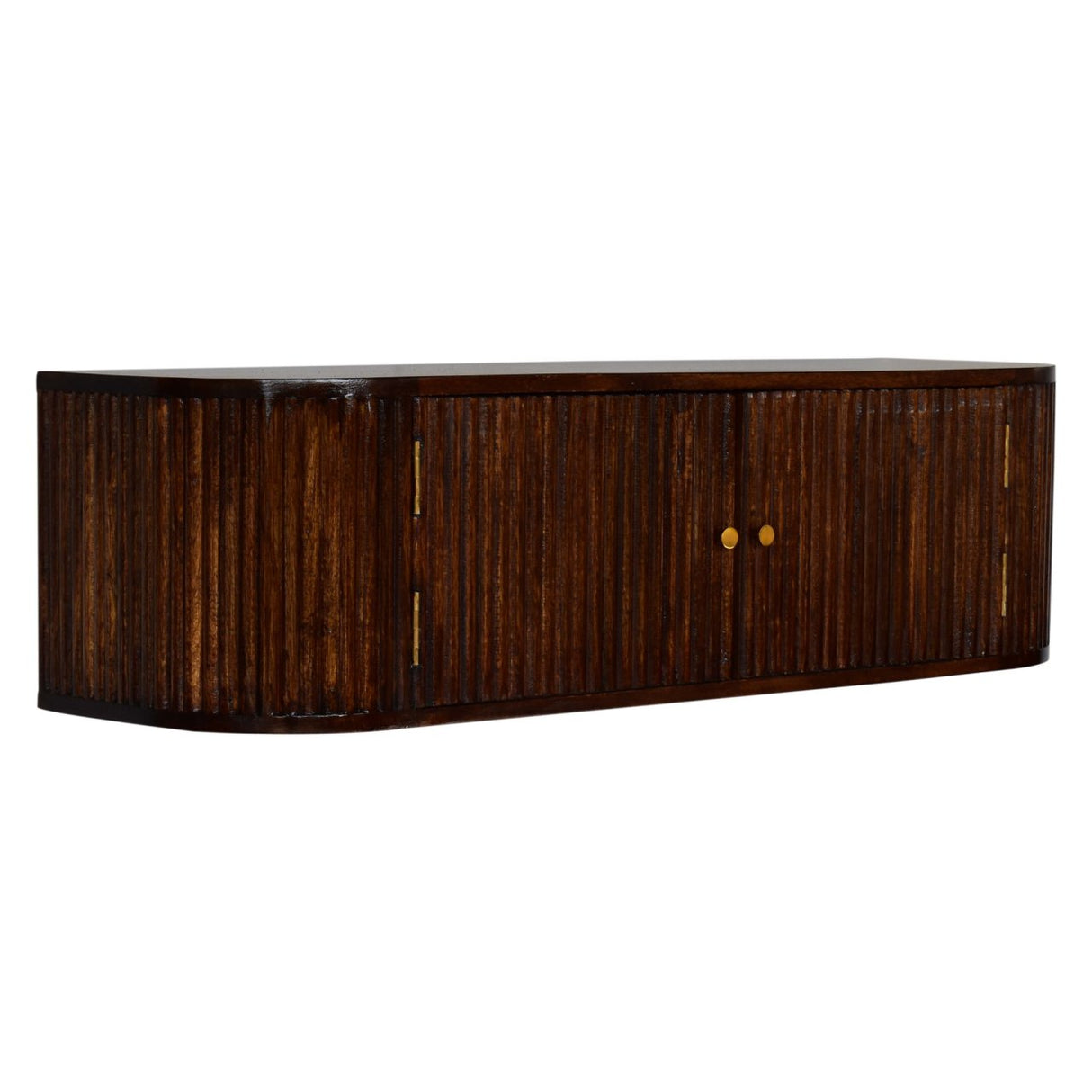 Solid Mango Wood Console Table Wall Mounted With 2 Doors - Birmingham