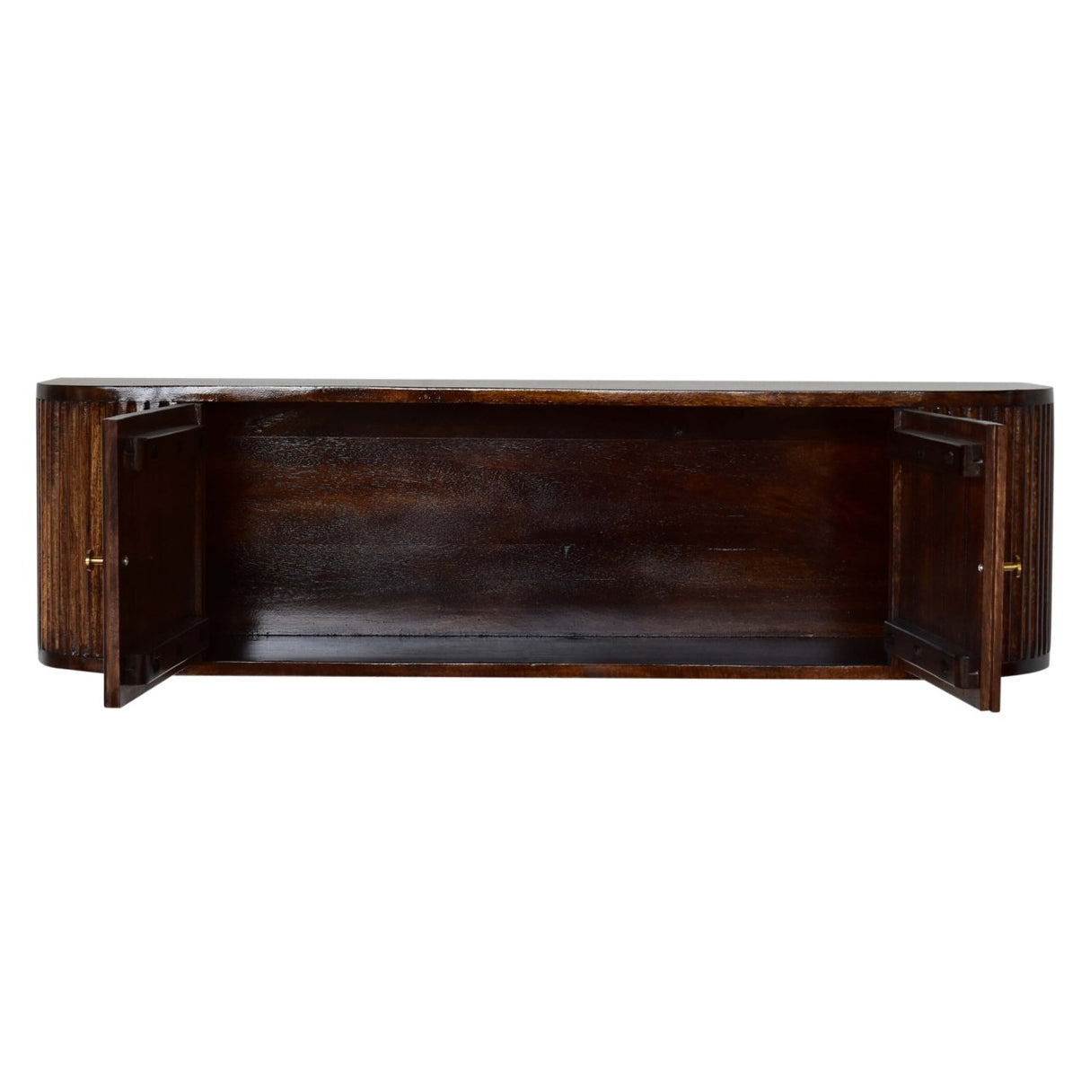 Solid Mango Wood Console Table Wall Mounted With 2 Doors - Birmingham