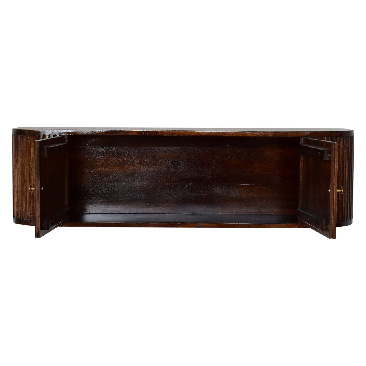 Solid Mango Wood Console Table Wall Mounted With 2 Doors - Birmingham