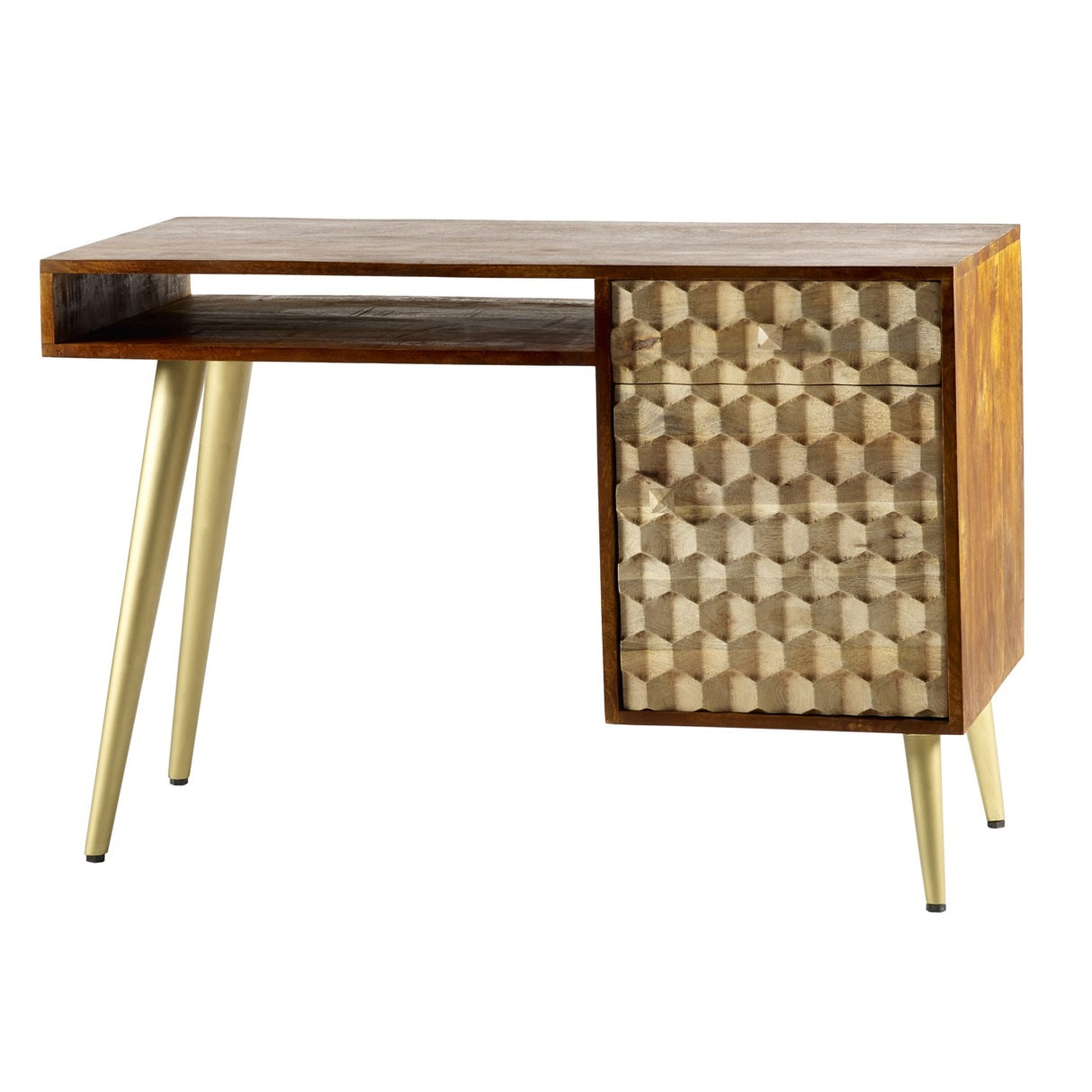 Solid Mango Wood Desk for Home And Office - Edison