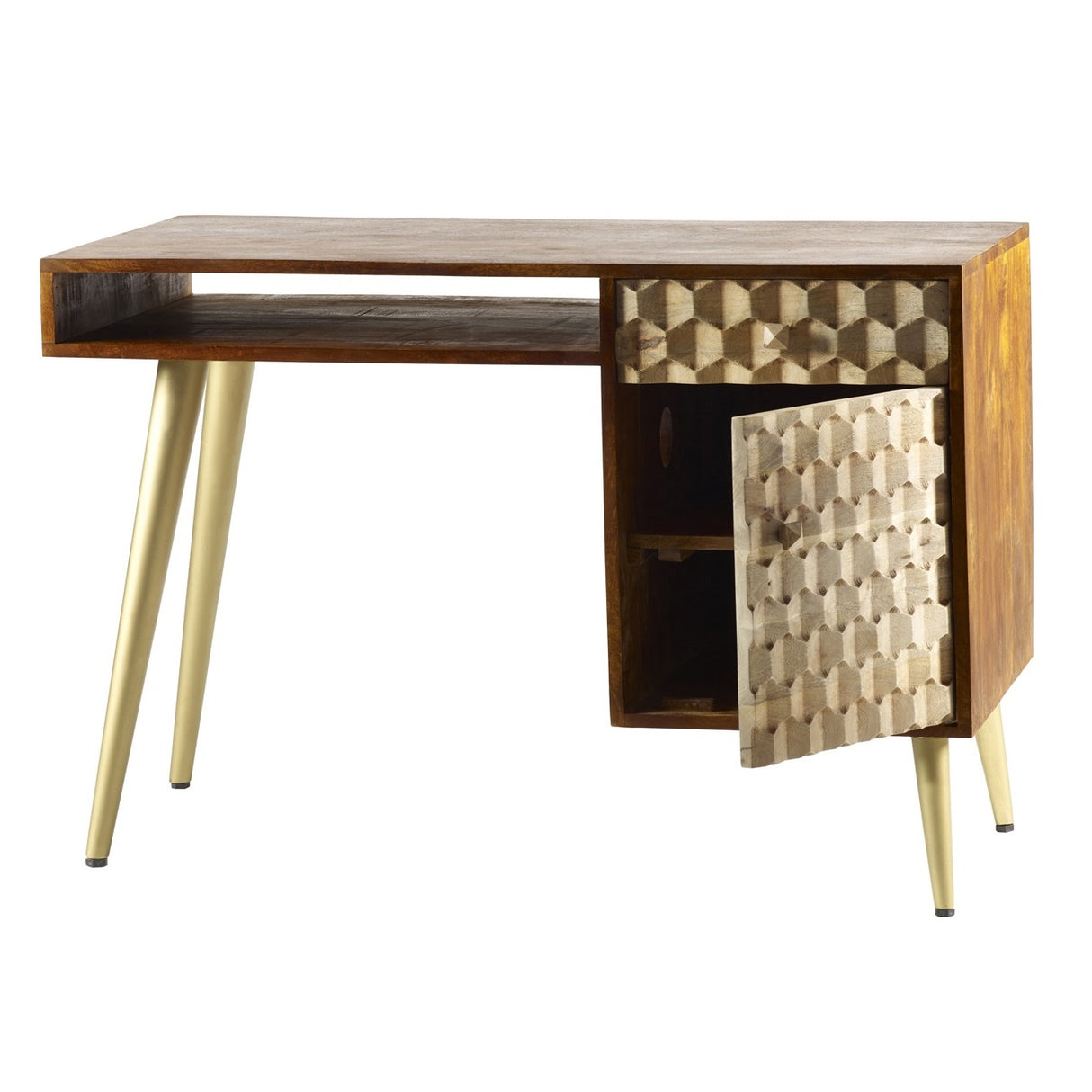 Solid Mango Wood Desk for Home And Office - Edison