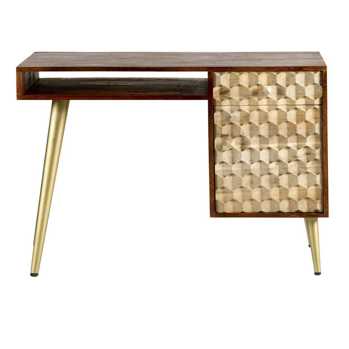 Solid Mango Wood Desk for Home And Office - Edison