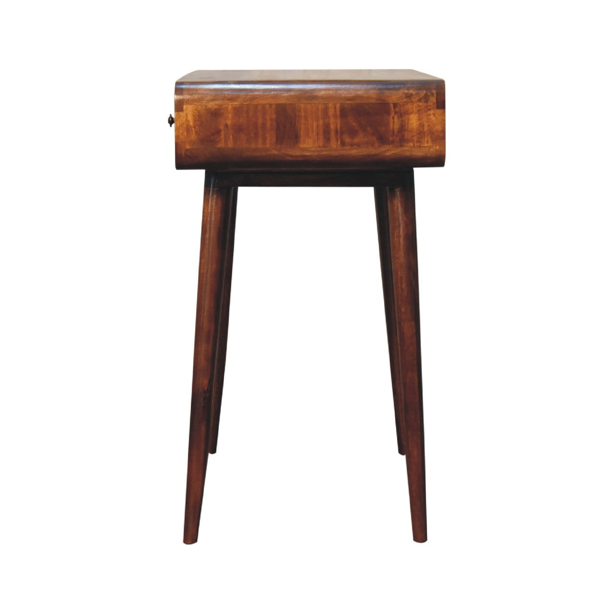 Solid Mango Wood Desk for Home Curved With 1 Drawer - Gloucester