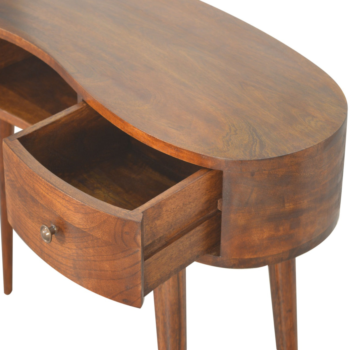 Solid Mango Wood Desk for Home in Wave Shape - Birmingham