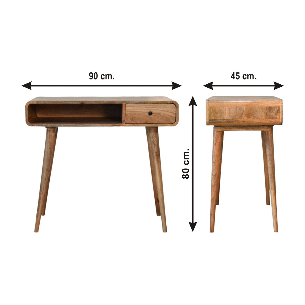 Solid Mango Wood Desk for Home And Office With 1 Drawer - Coventry