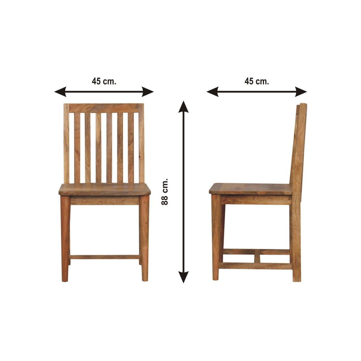 Solid Mango Wood Dining Chair - Ariella