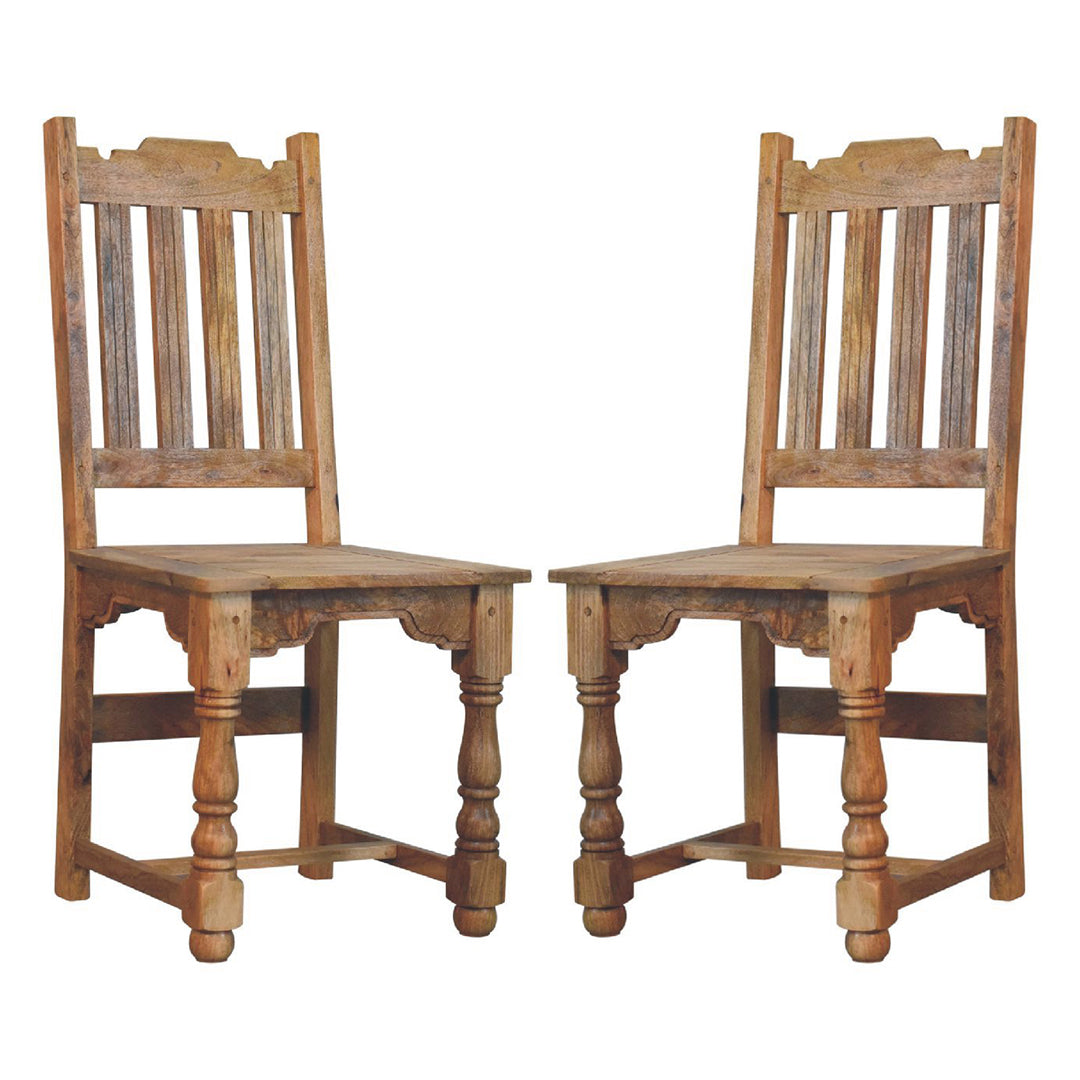 Solid Mango Wood Dining Chairs in Set of 2 - Granary