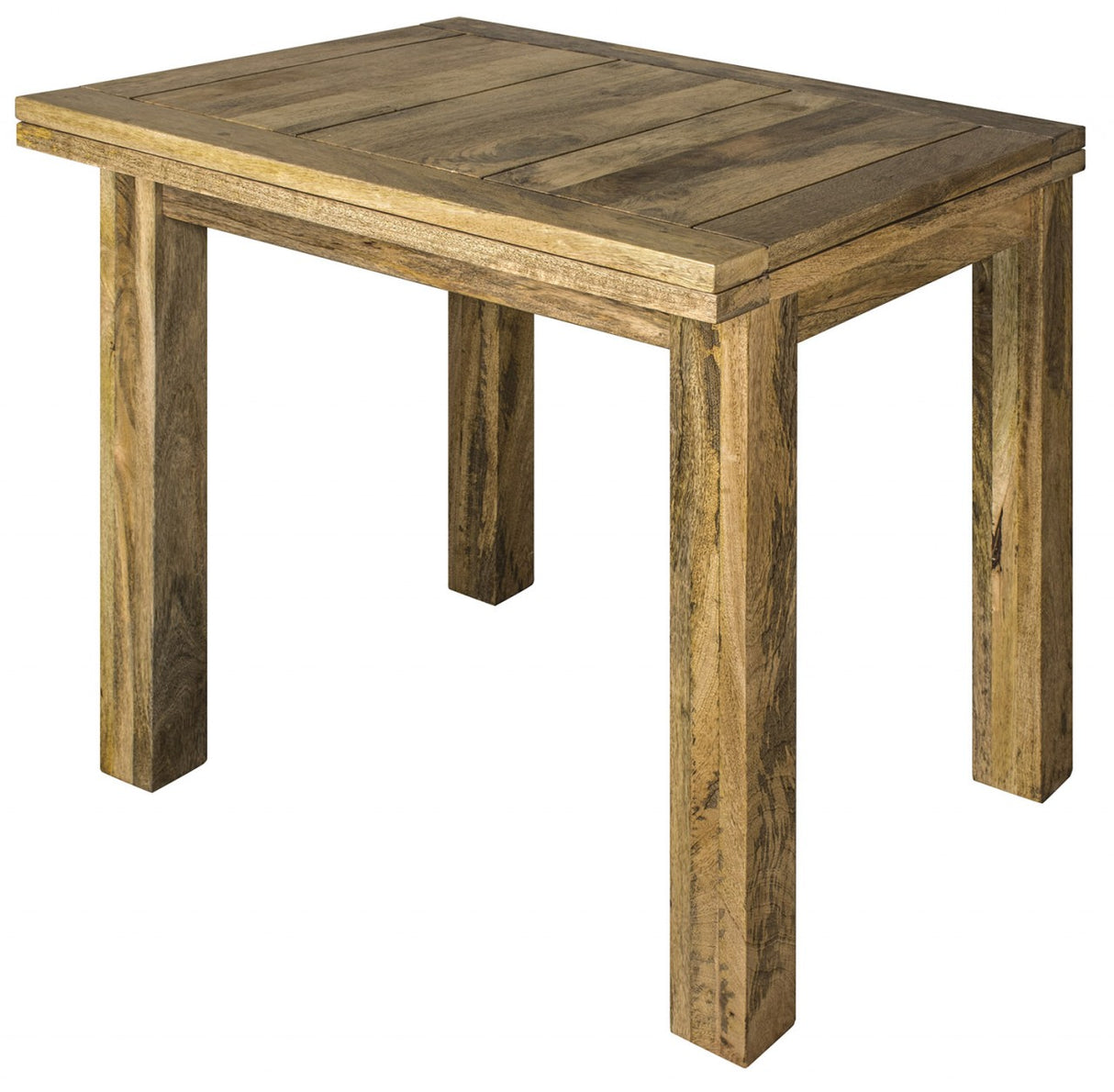 Solid Mango Wood Dining Table for 4 to 6 People Rectangular Butterfly Extending - Granary