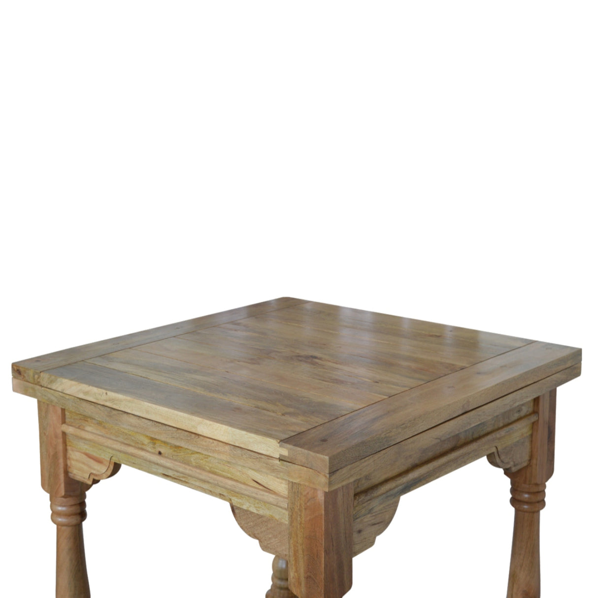 Solid Mango Wood Dining Table for 4 to 6 People Square Butterfly Extending - Granary