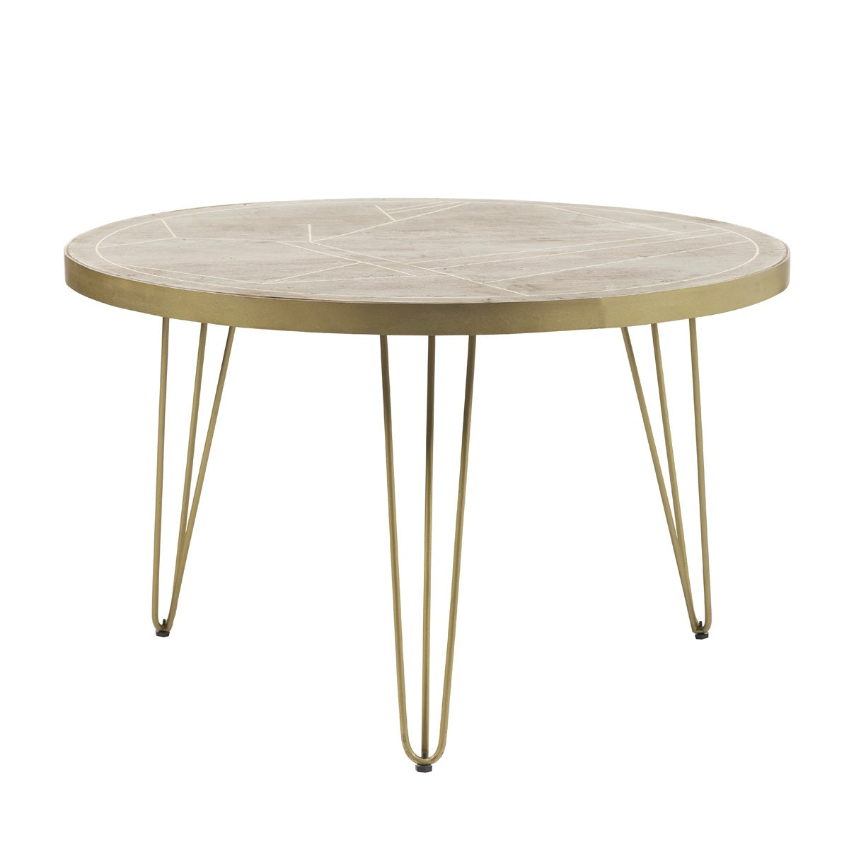 Solid Mango Wood Dining Table for 4 People - Light Gold