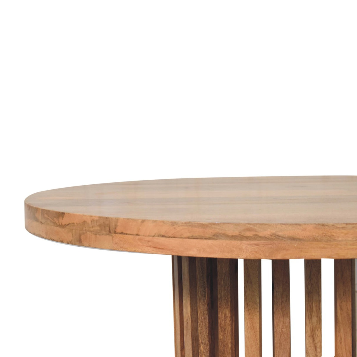 Solid Mango Wood Dining Table for 4 People Round - Ariella