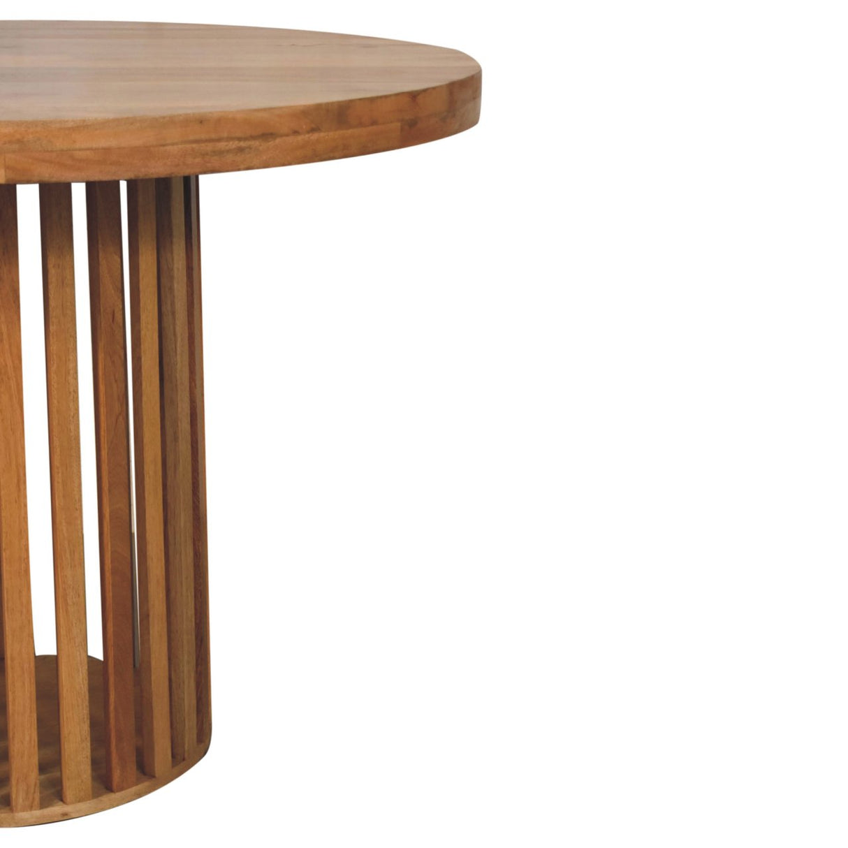 Solid Mango Wood Dining Table for 4 People Round - Ariella