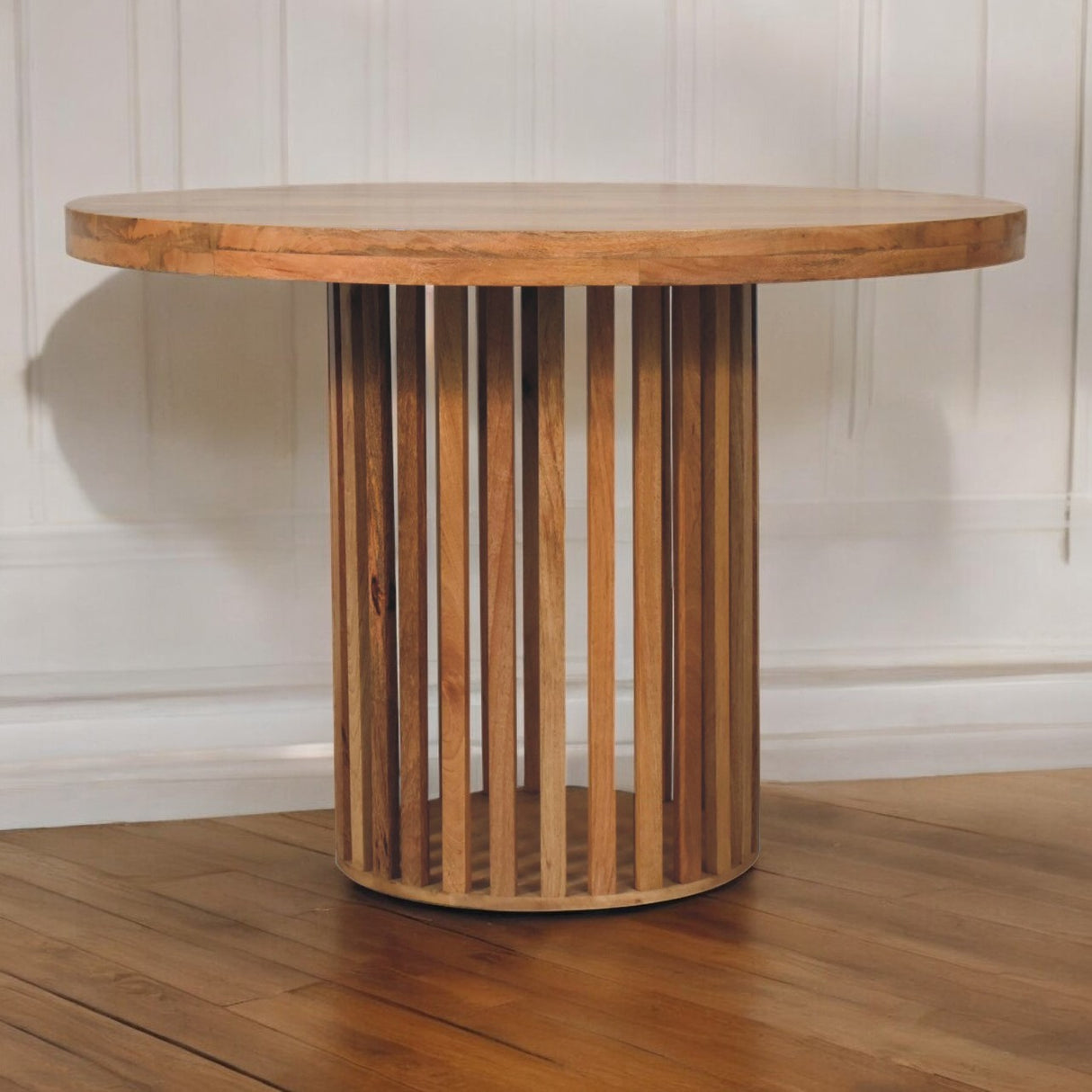 Solid Mango Wood Dining Table for 4 People Round - Ariella
