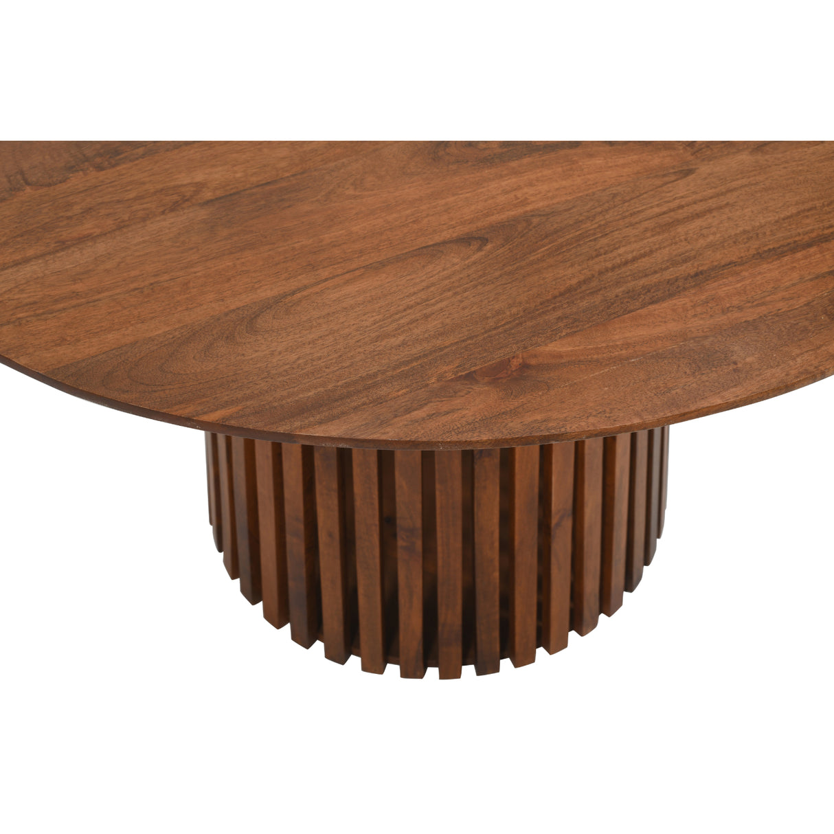 Solid Mango Wood Dining Table for 4 People Round - Inverley Designs